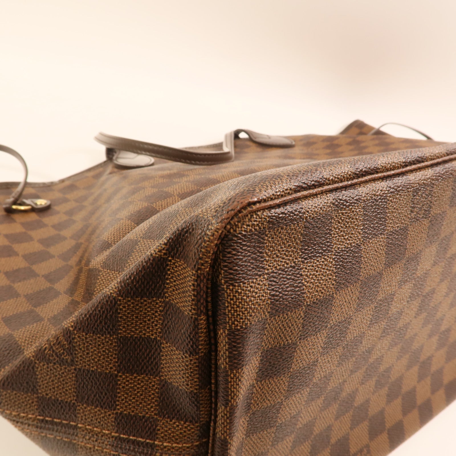 LOUIS VUITTON Damier Neverfull GM金扣肩背袋