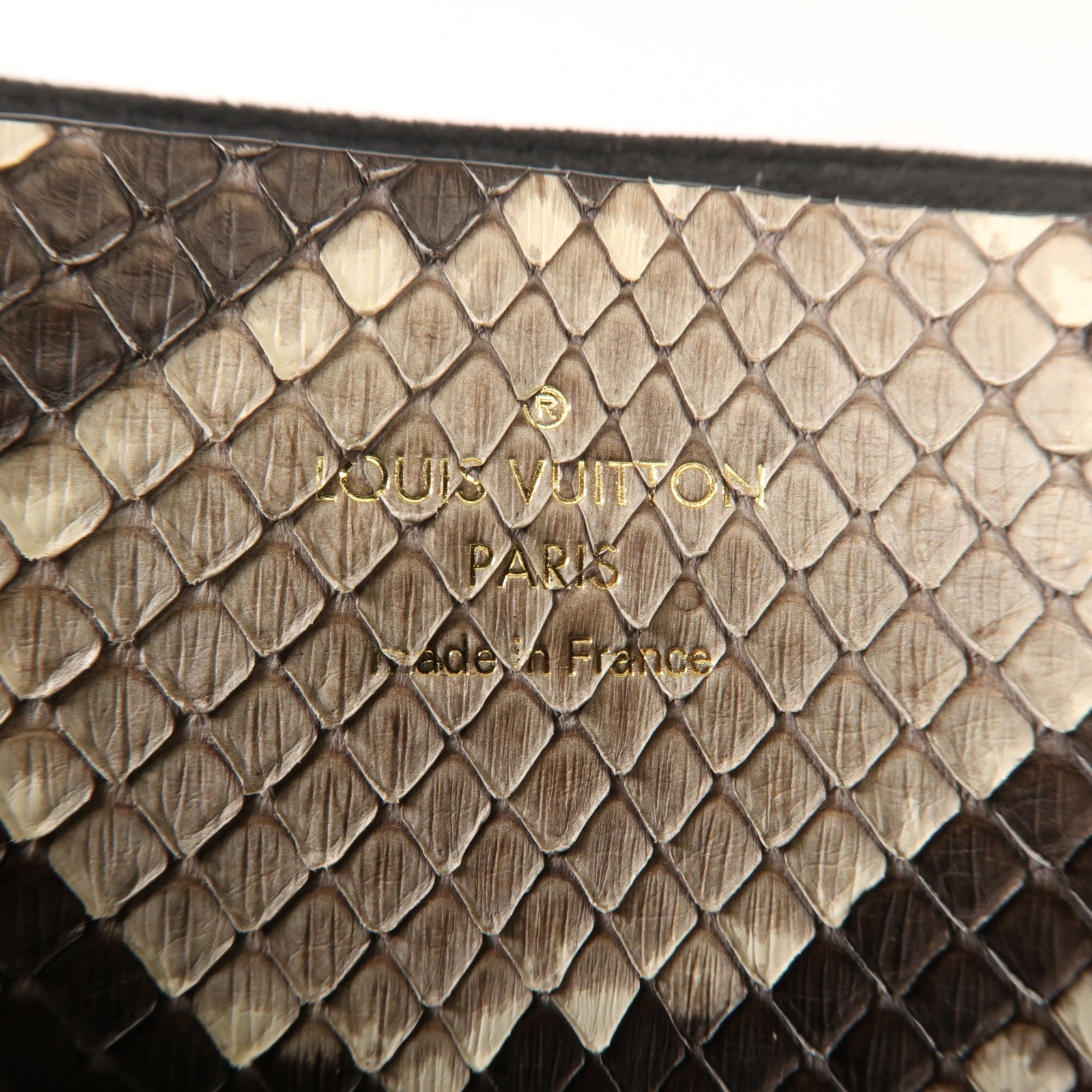 LOUIS VUITTON 蛇皮皮革Love Note金扣鏈帶肩背袋