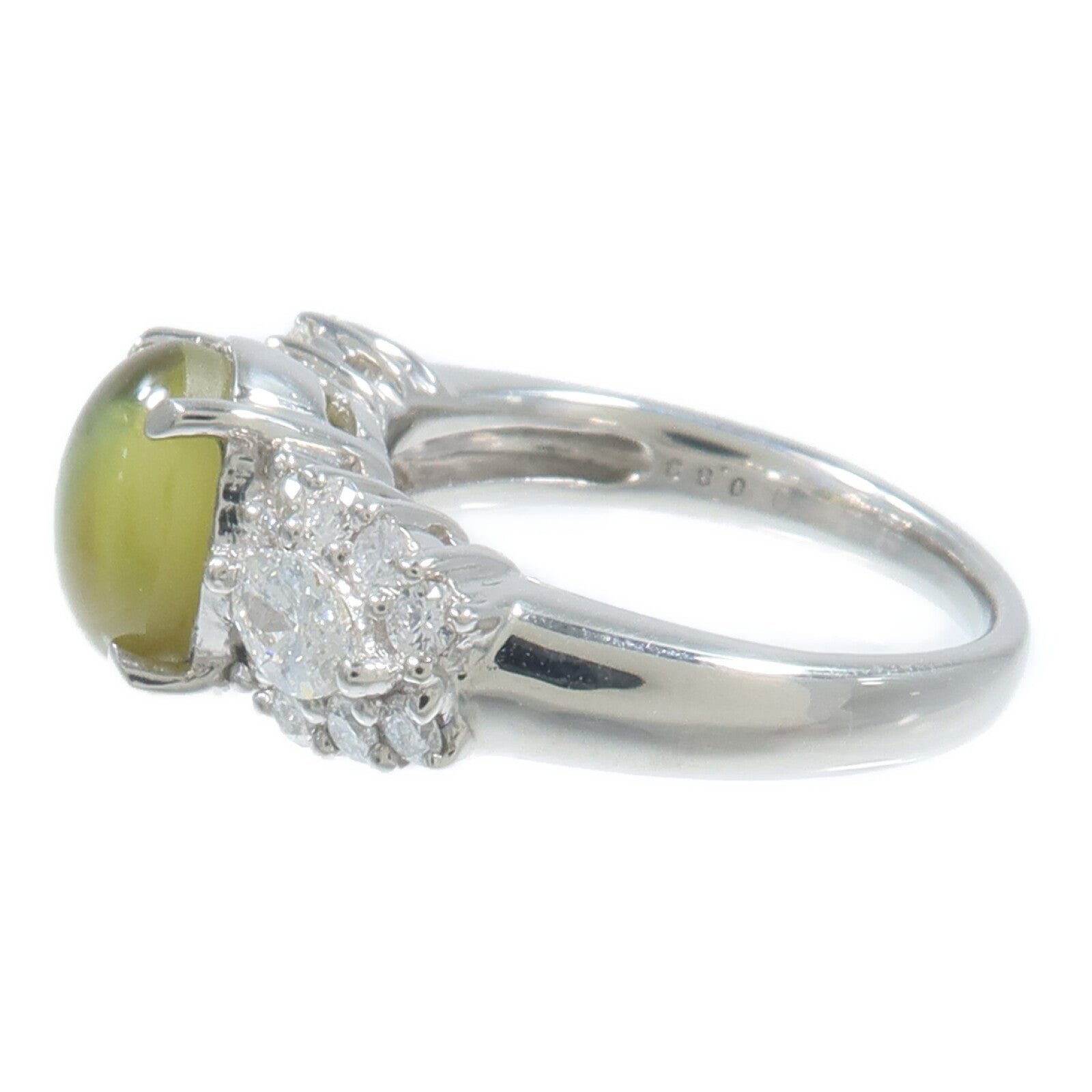 JEWELRY PT900鉑金Cat's Eye Diamond Ring貓眼石/鑽石戒指