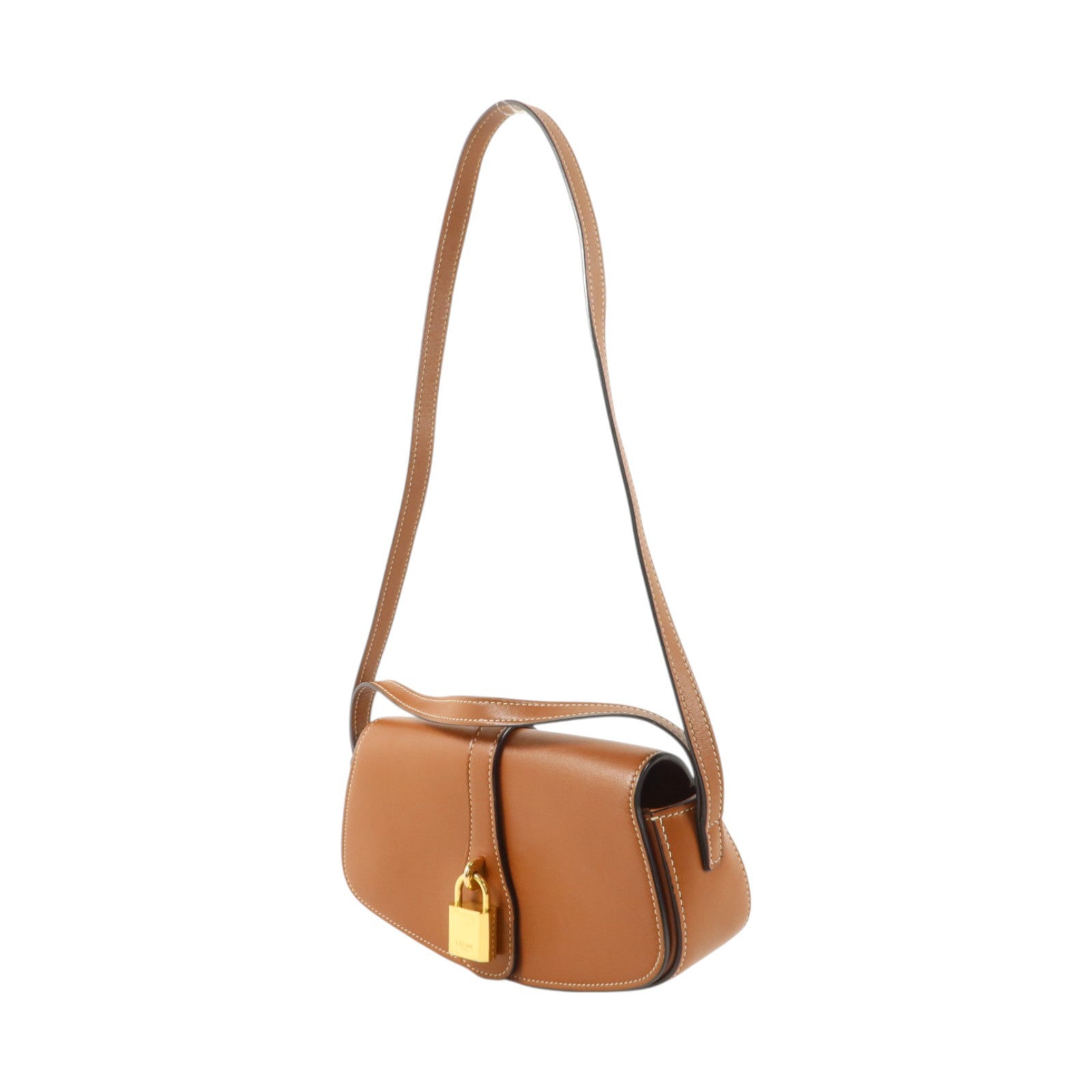 CELINE 牛皮皮革2 Way Shoulder Bag金扣手挽肩背兩用袋
