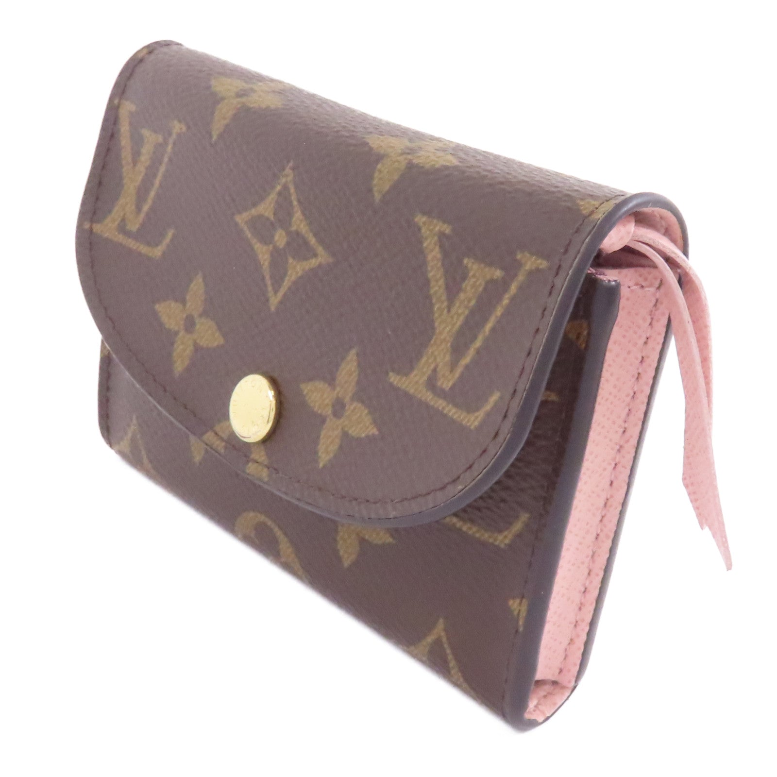LOUIS VUITTON Monogram Rosalie Coin Purse金扣零錢包啡色/粉紅色