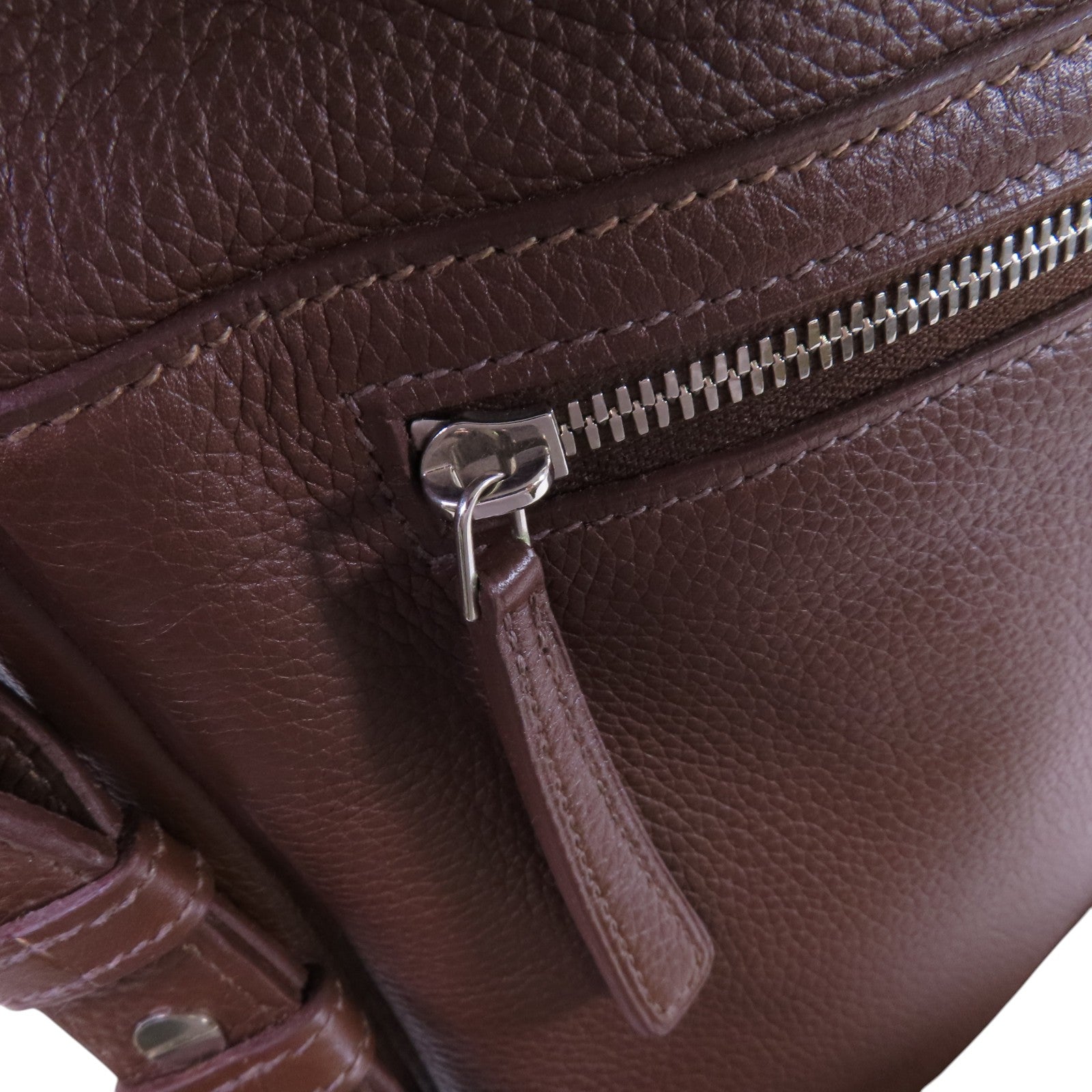 HERMES Togo皮革Hebdo Shopping銀扣手挽肩背兩用袋