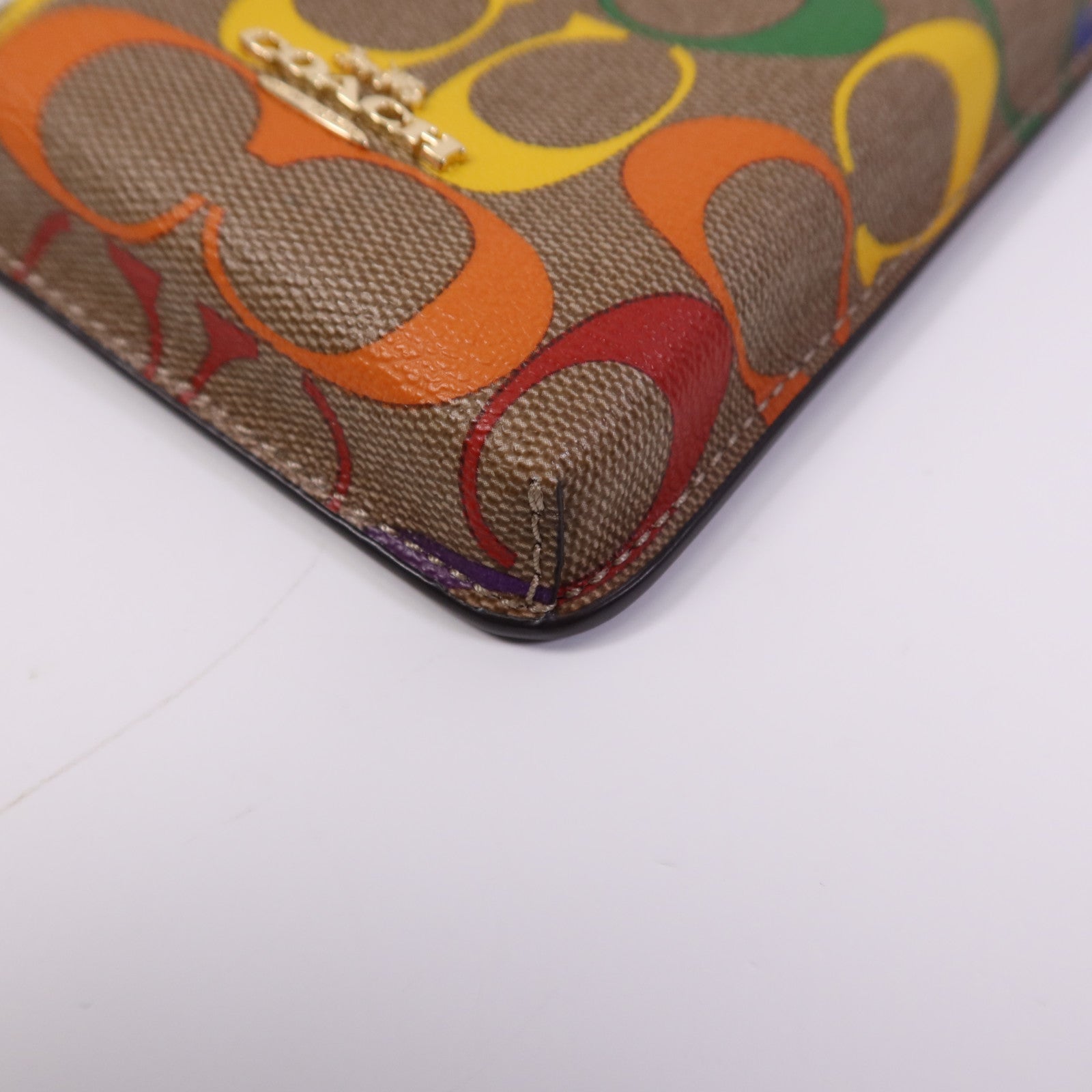 COACH 帆布Phone Case金扣肩背袋