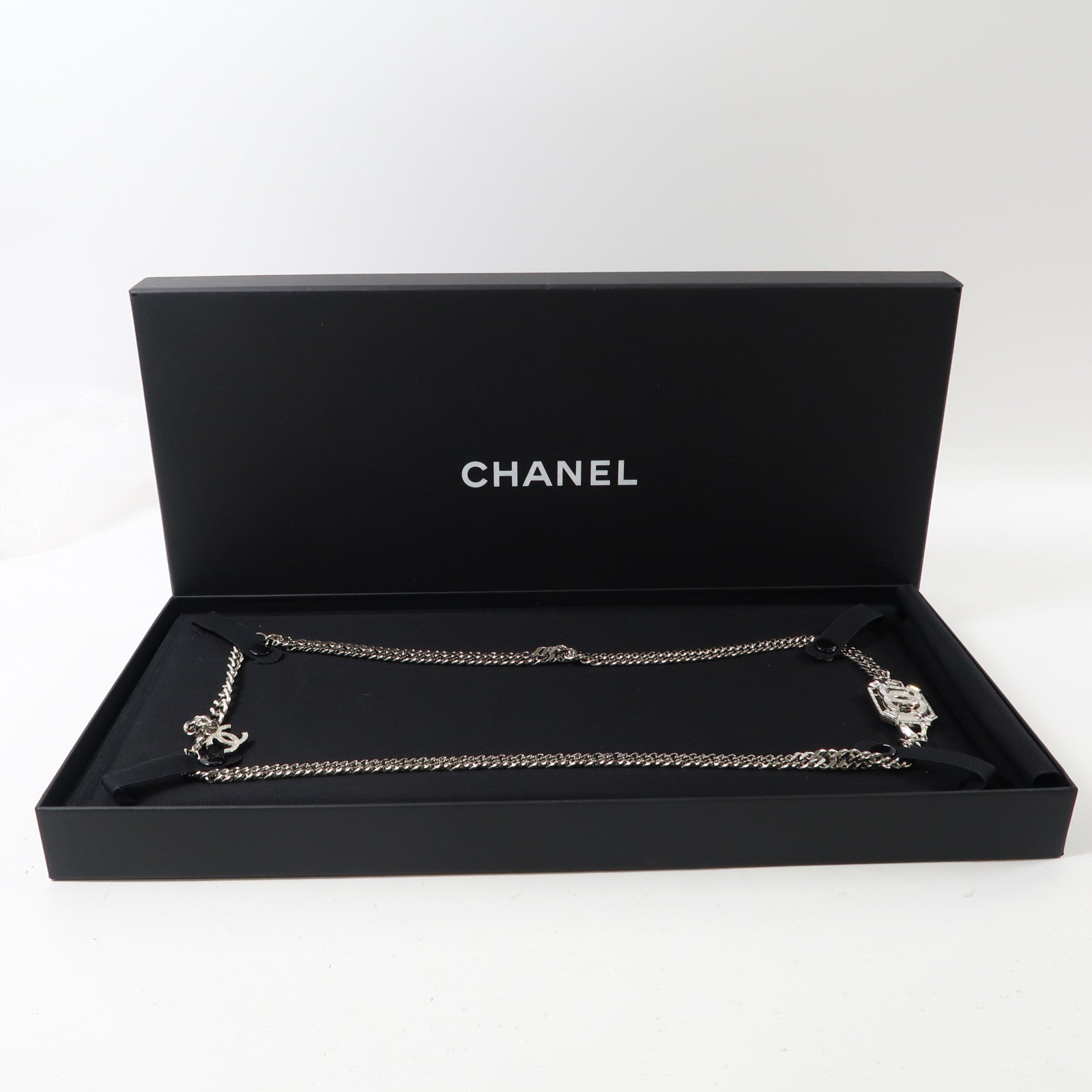 CHANEL 【激減優惠】金屬Waist Chain Belt鏈腰帶銀色
