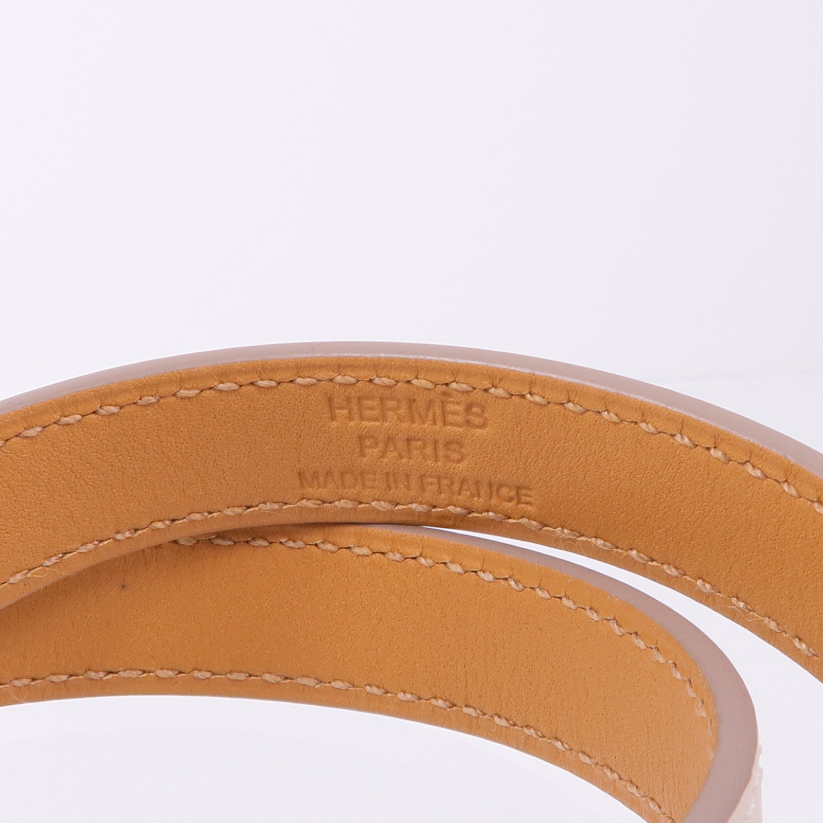 HERMES Swift皮革Kelly Double Tour Bracelet銀扣手帶