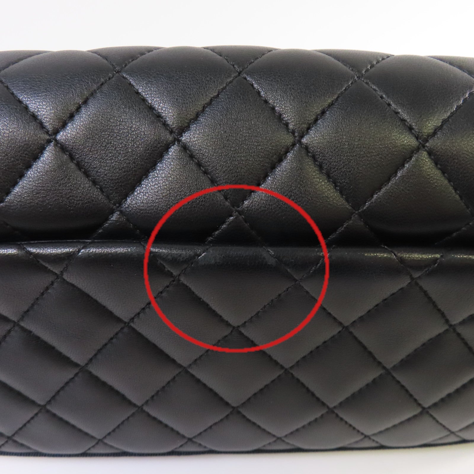 CHANEL 菱格羊皮皮革Chain Shoulder Bag鏈帶肩背袋黑色