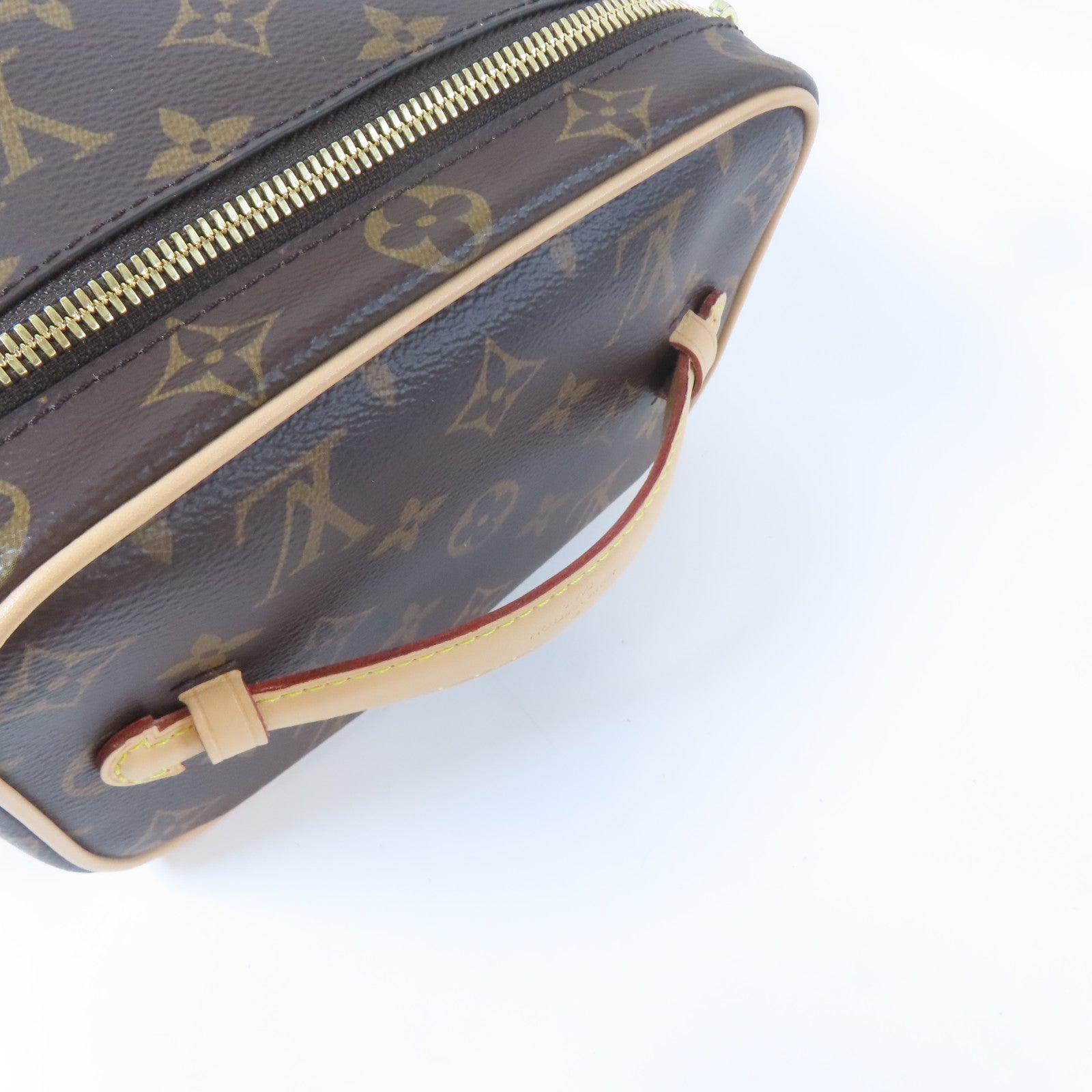 LOUIS VUITTON Monogram Nice Mini金扣手挽袋啡色