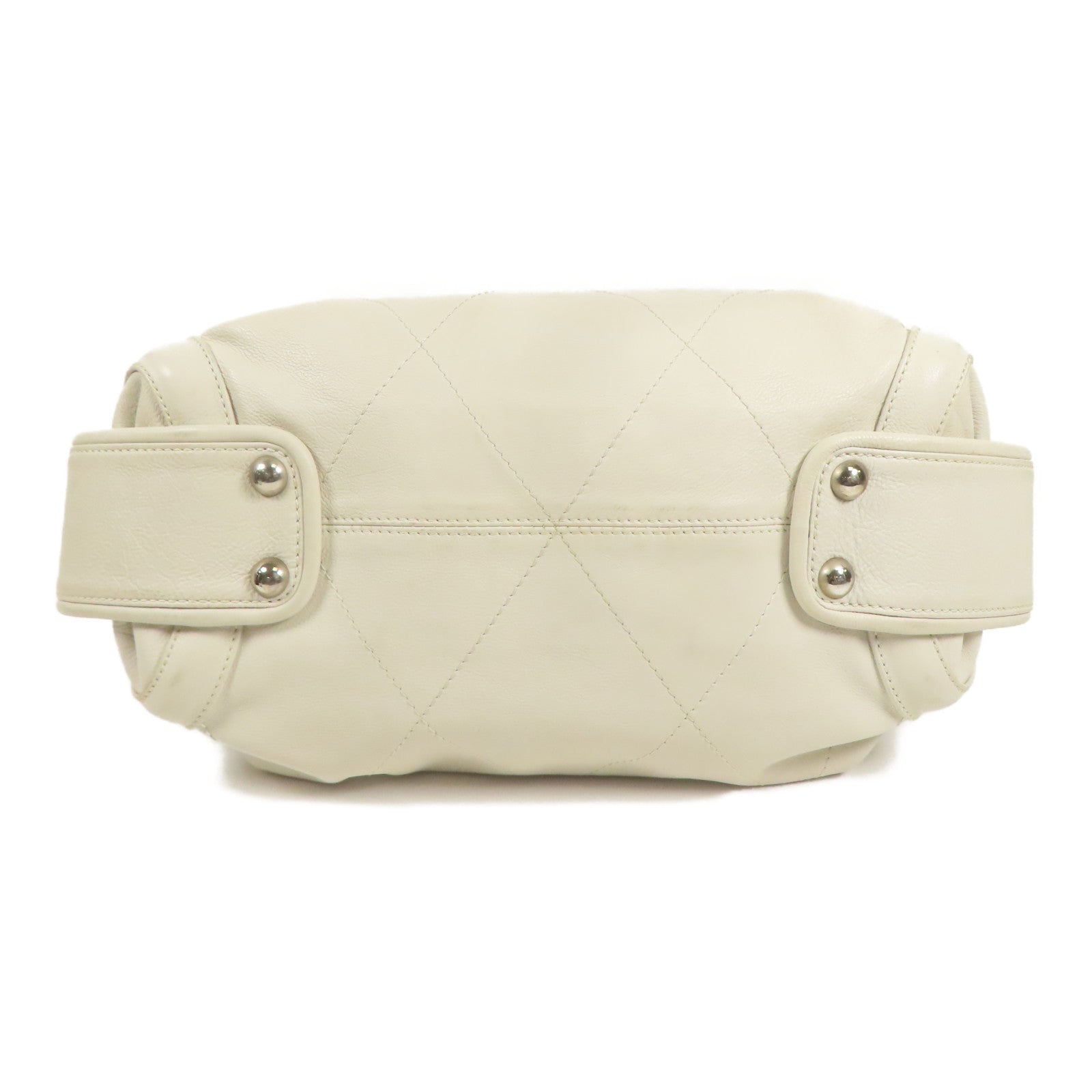 CHANEL 牛皮皮革Hand Bag銀扣手挽袋