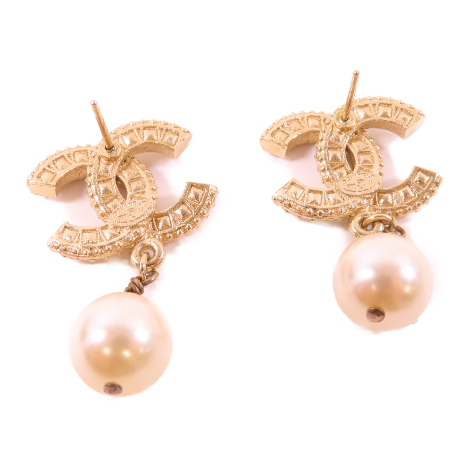 CHANEL 金屬Earrings耳環金色