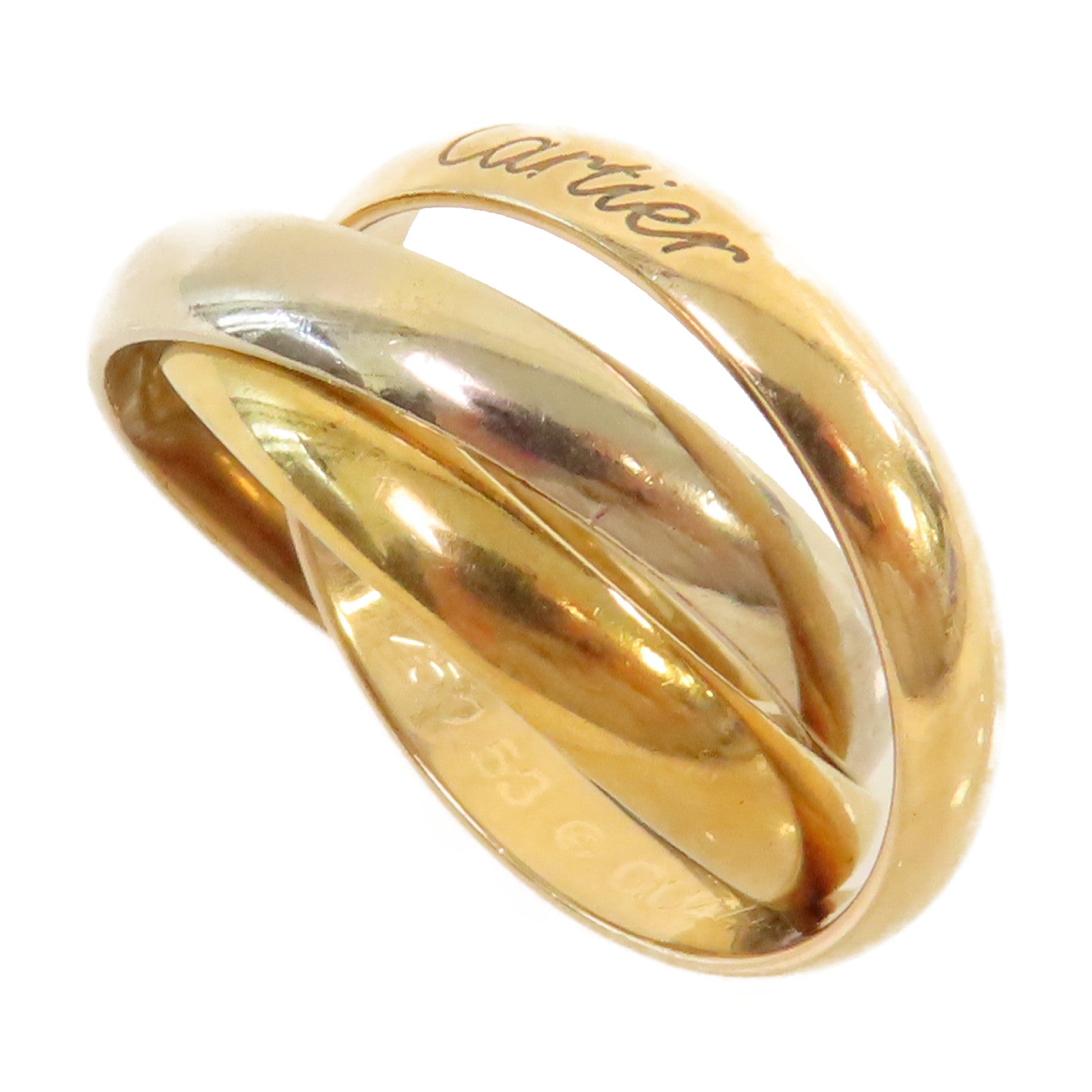 CARTIER **【激減優惠】18K玫瑰金/黃金/白金Trinity Ring戒指#53/US#5.75