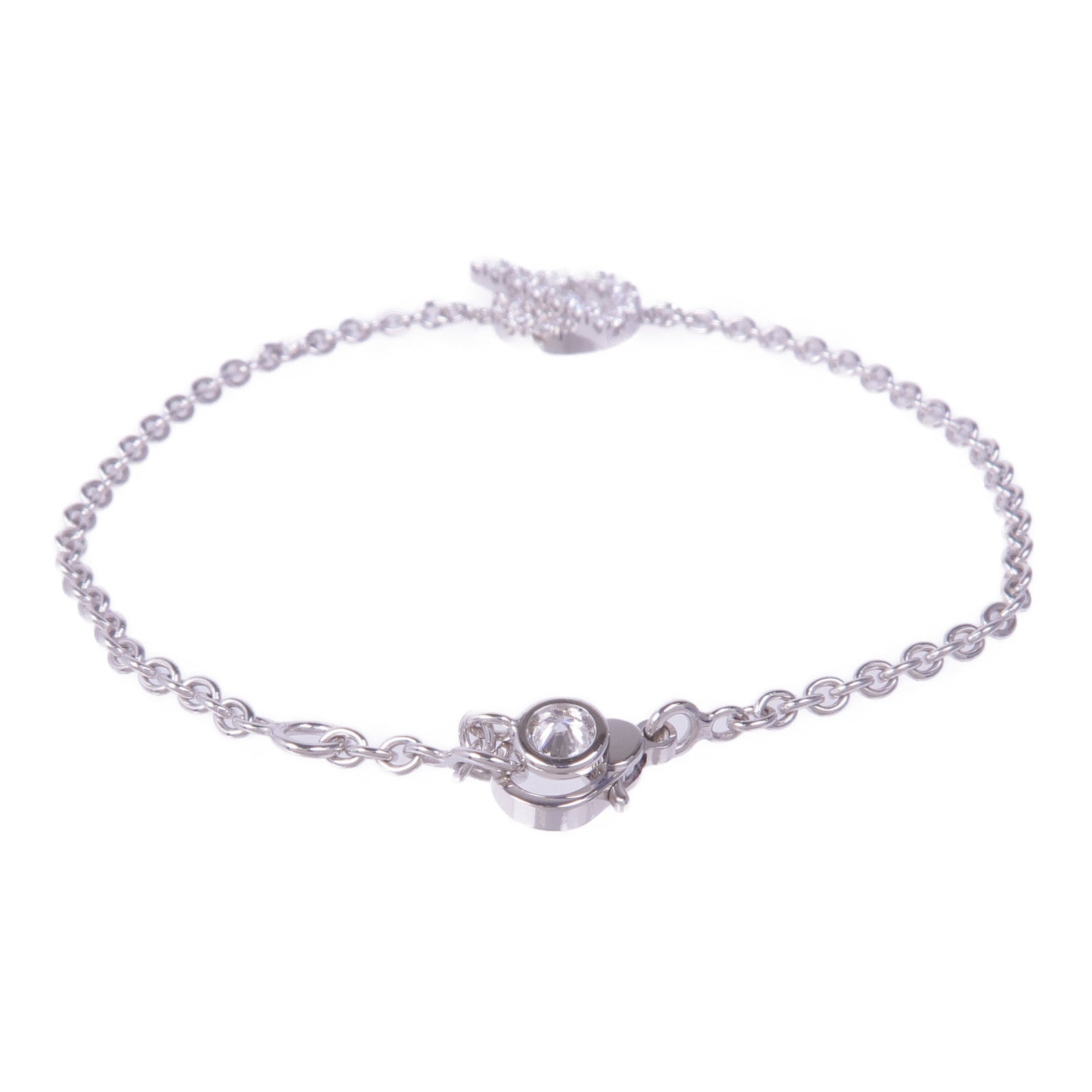 HERMES 18K白金Finesse Bracelet鑽石手鏈