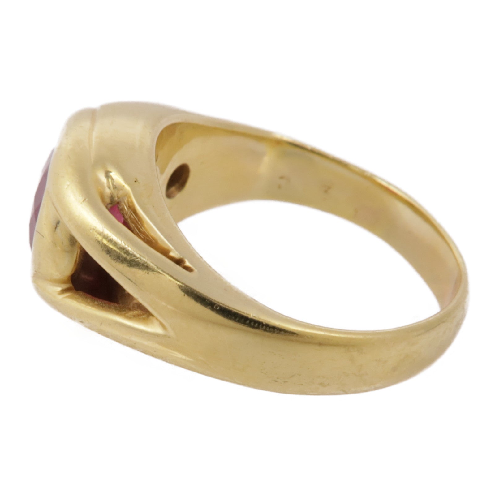 JEWELRY 18K黃金Ruby/Diamond Ring紅寶石/鑽石戒指US#6.75