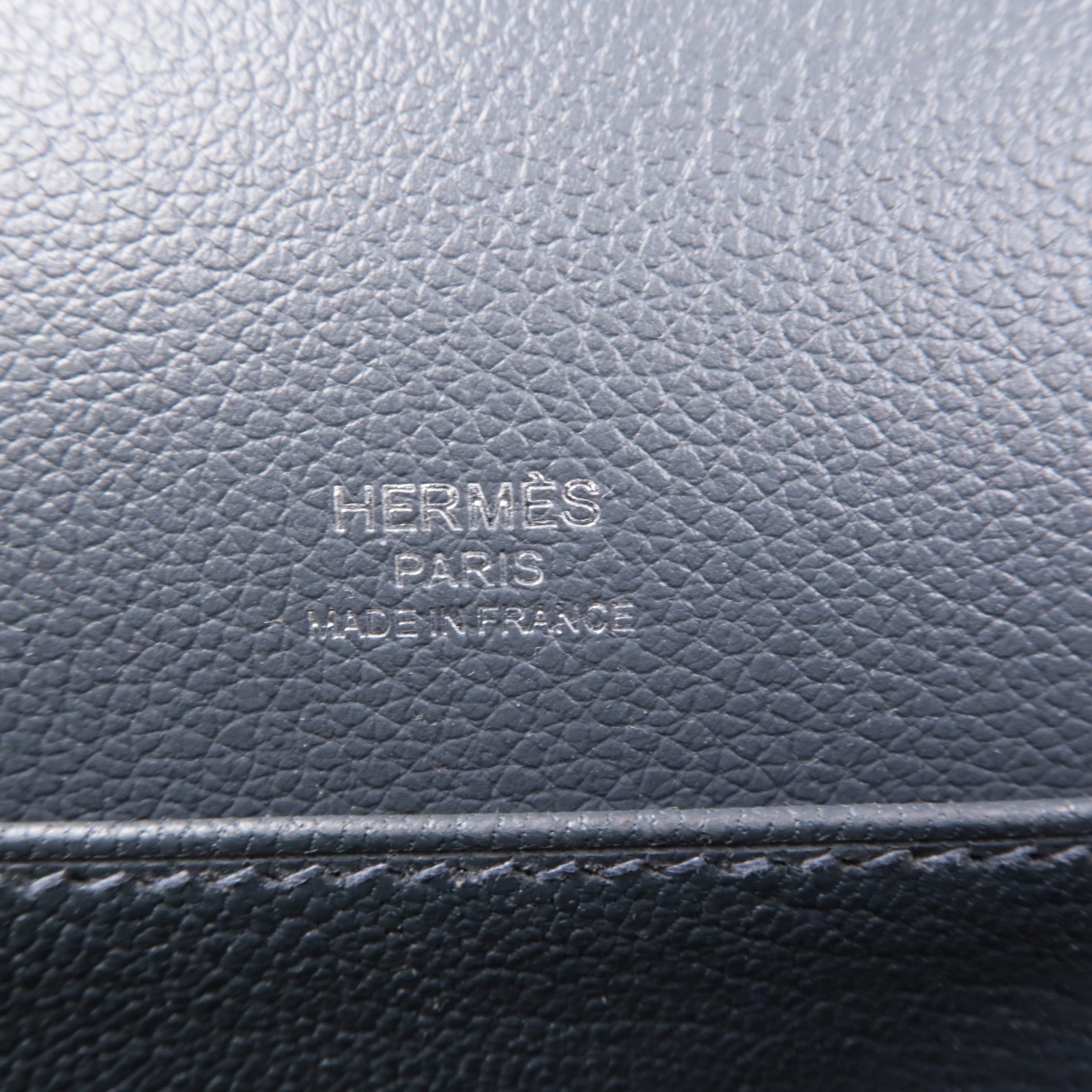 HERMES Evercolor皮革Mini Roulis銀扣肩背袋Gris Misty