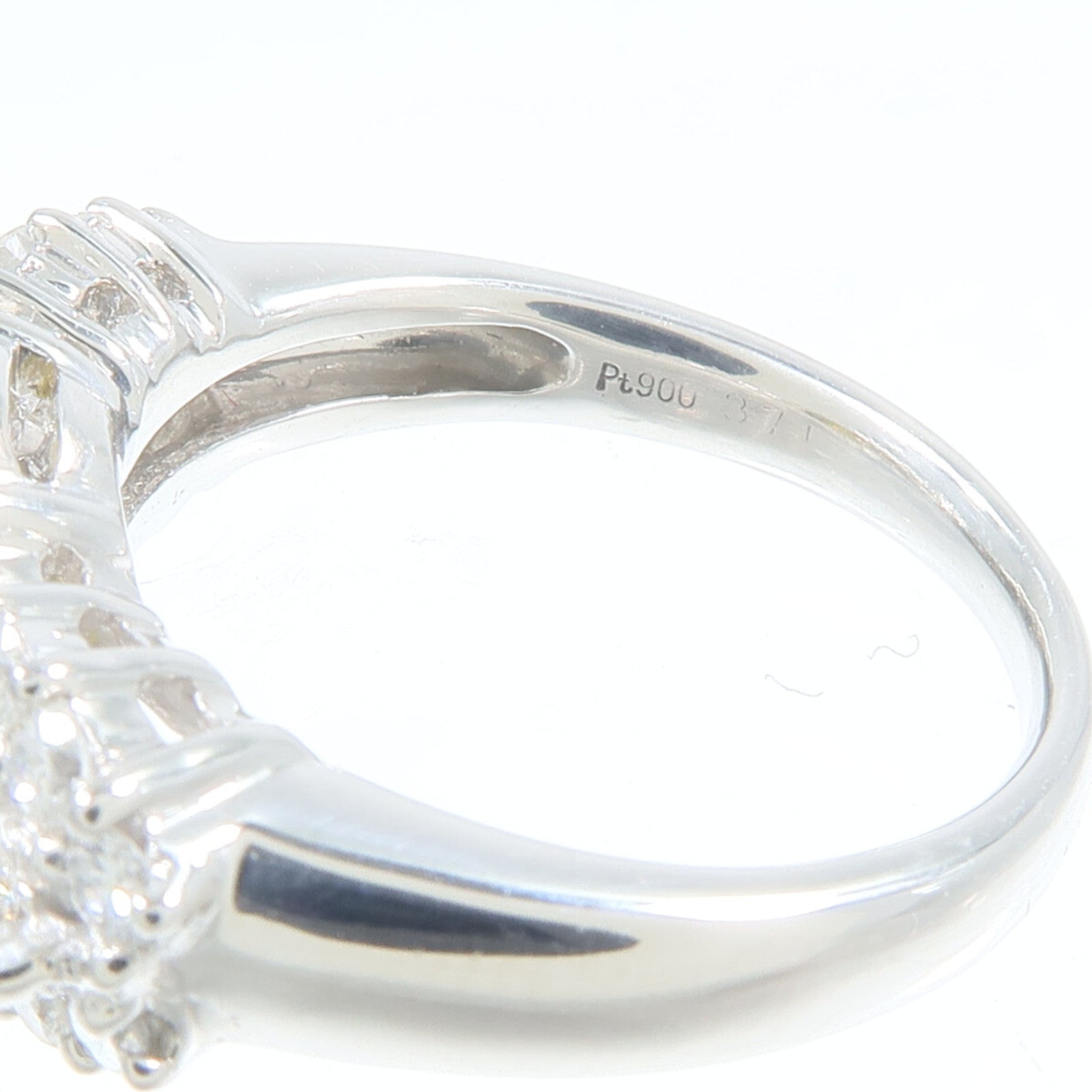 JEWELRY PT900鉑金Cat's Eye Diamond Ring貓眼石/鑽石戒指
