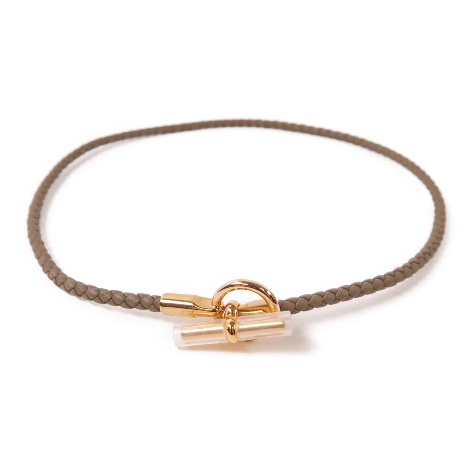 HERMES 皮革Collier Glenan項鍊Khaki