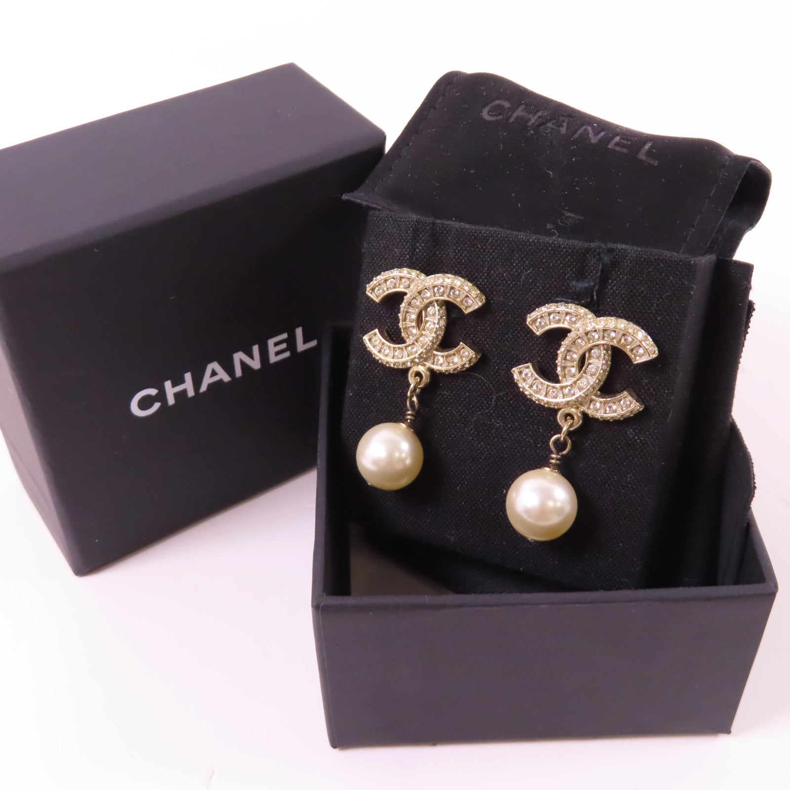 CHANEL 金屬Earrings耳環金色
