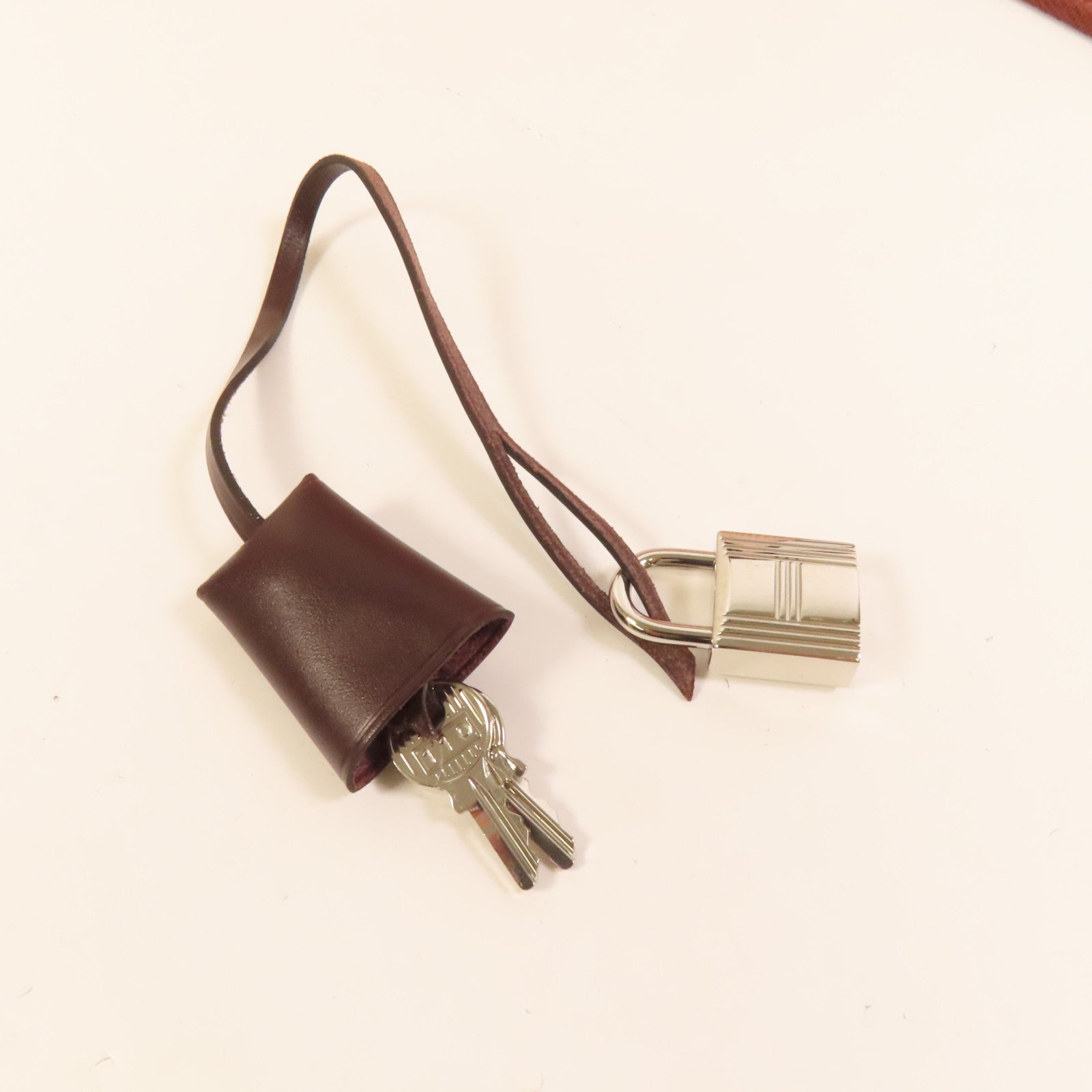 HERMES 帆布Herbag PM銀扣手挽肩背兩用袋Brique