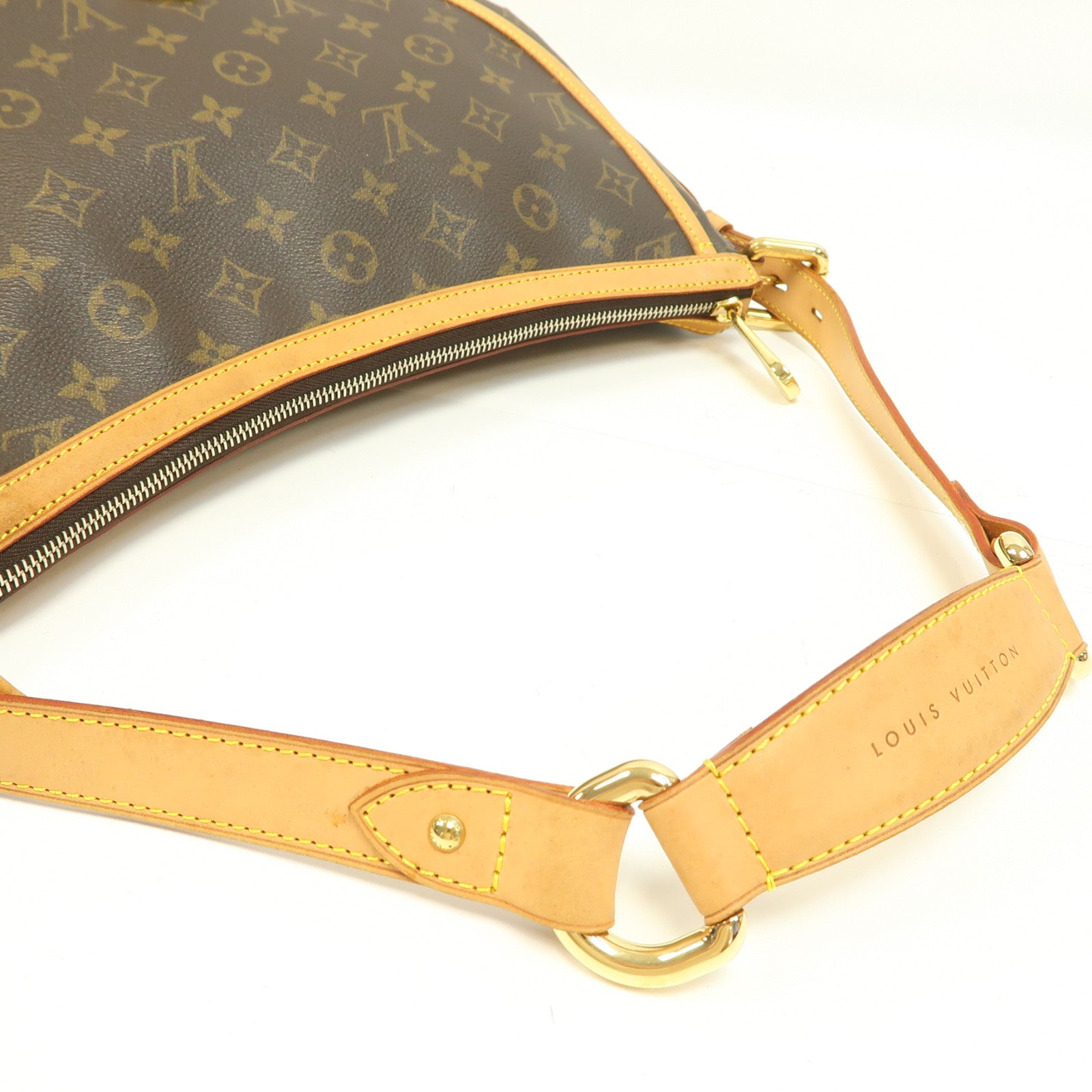 LOUIS VUITTON Monogram Tulum GM金扣肩背袋啡色
