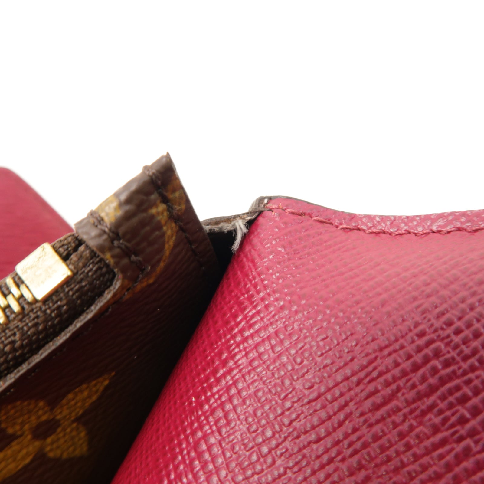 LOUIS VUITTON 【激減優惠】Monogram Josephine Wallet金扣長錢包棕色/酒紅色
