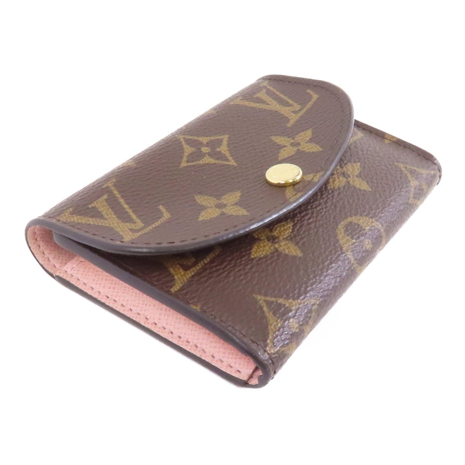 LOUIS VUITTON Monogram Rosalie Coin Purse金扣零錢包啡色/粉紅色