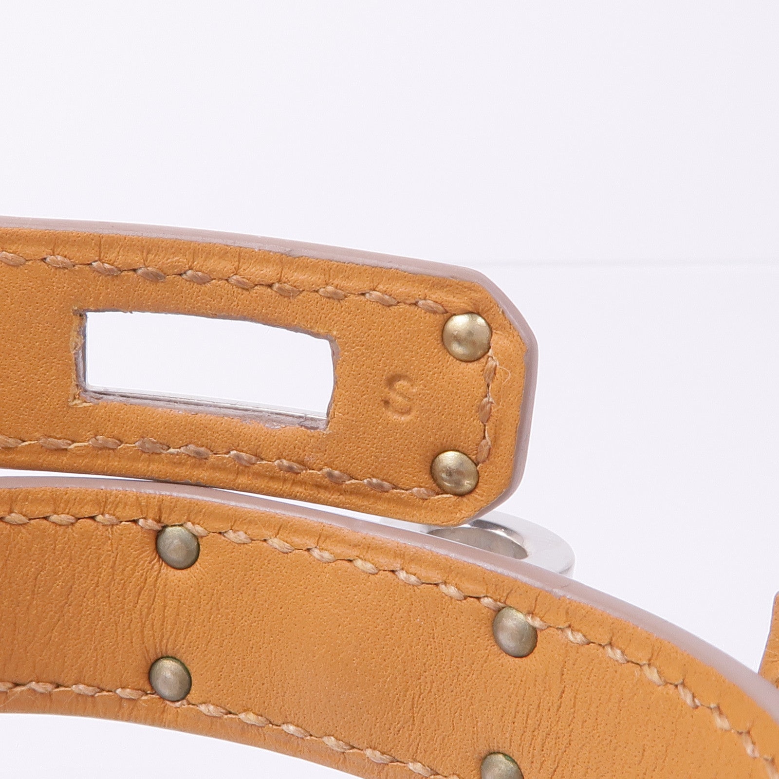 HERMES Swift皮革Kelly Double Tour Bracelet銀扣手帶