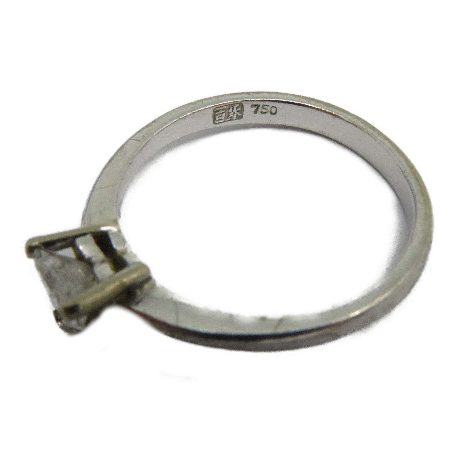 JEWELRY 【激減優惠】18K白金Ring鑽石戒指US#5
