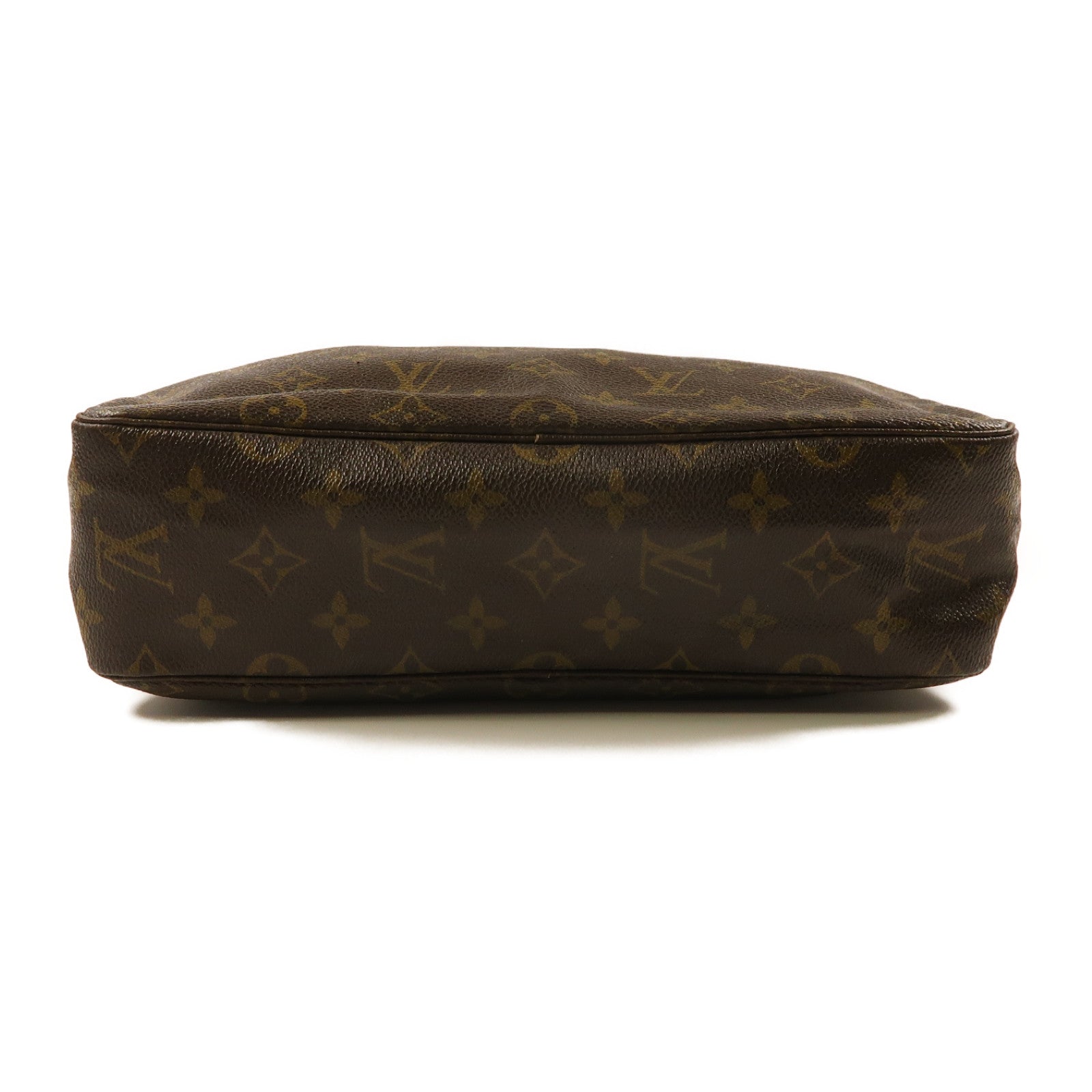 LOUIS VUITTON Monogram Trousse Toilette銀扣手拿包啡色