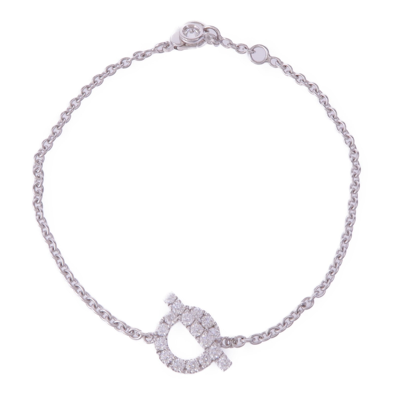 HERMES 【激減優惠】18K白金Finesse Bracelet鑽石手鏈