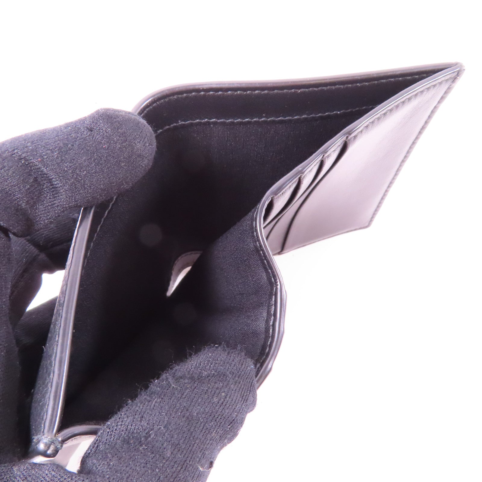 Dior 牛皮皮革Fold Wallet折疊錢包黑色