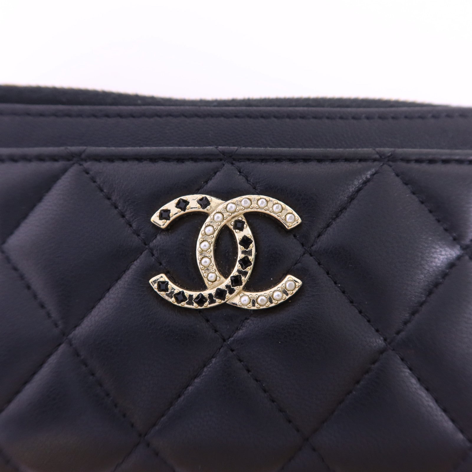 CHANEL 羊皮皮革Card Case金扣卡片套
