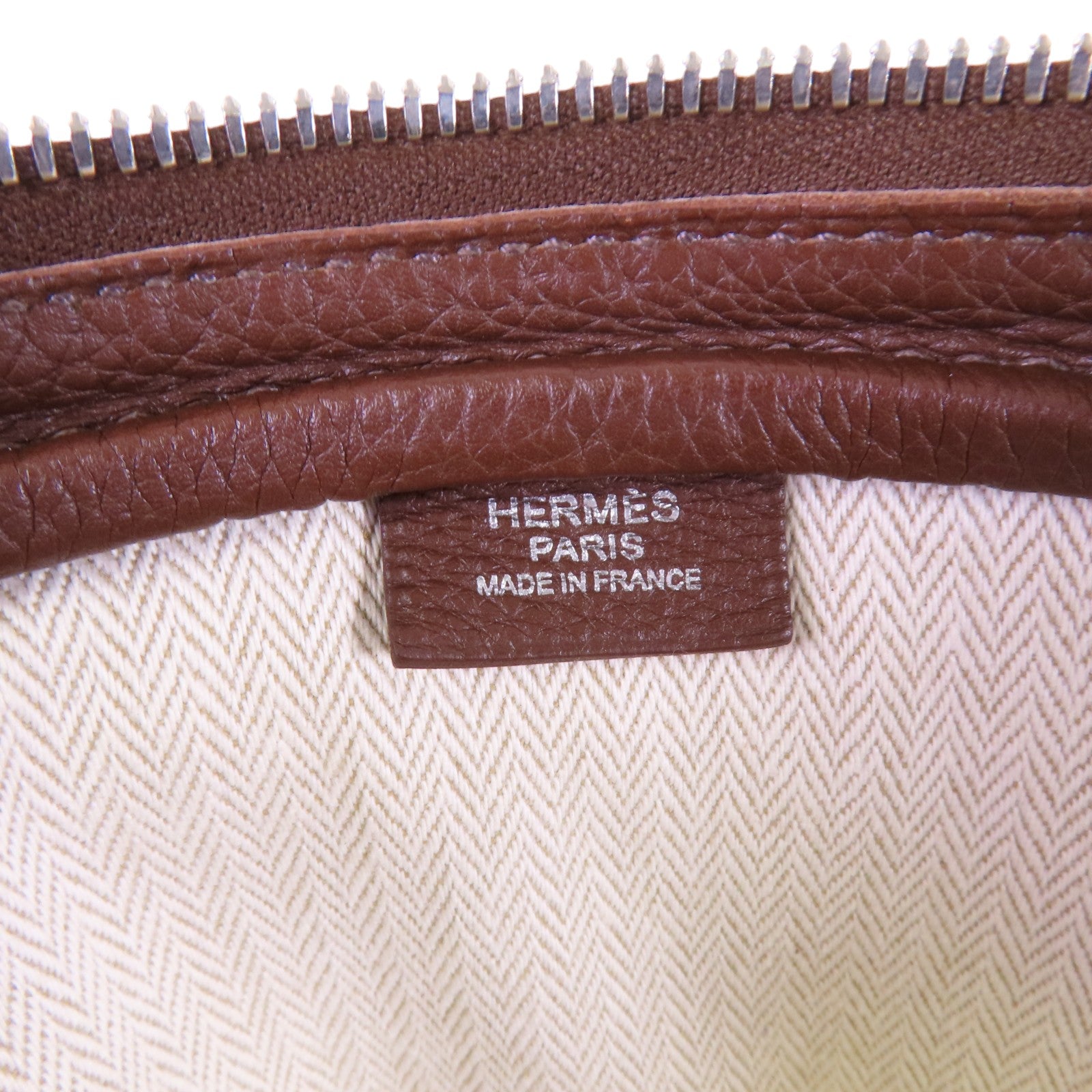 HERMES Togo皮革Hebdo Shopping銀扣手挽肩背兩用袋