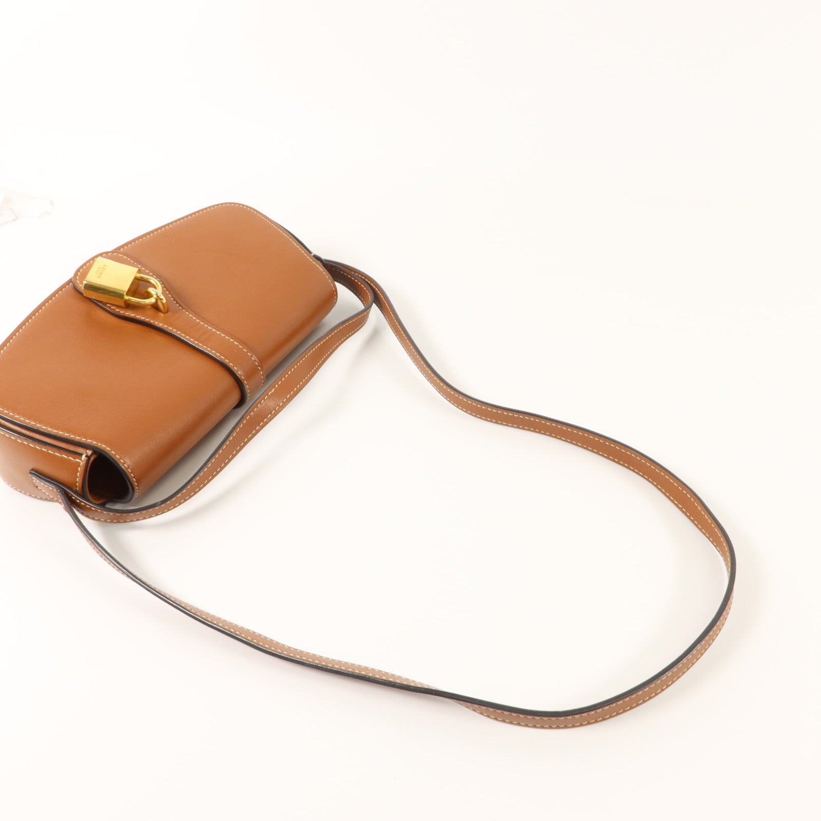 CELINE 牛皮皮革2 Way Shoulder Bag金扣手挽肩背兩用袋