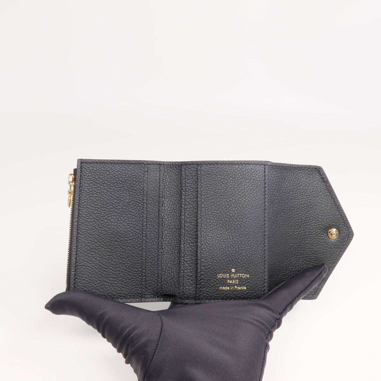 LOUIS VUITTON Monogram Empreinte Victorine Wallet金扣錢包