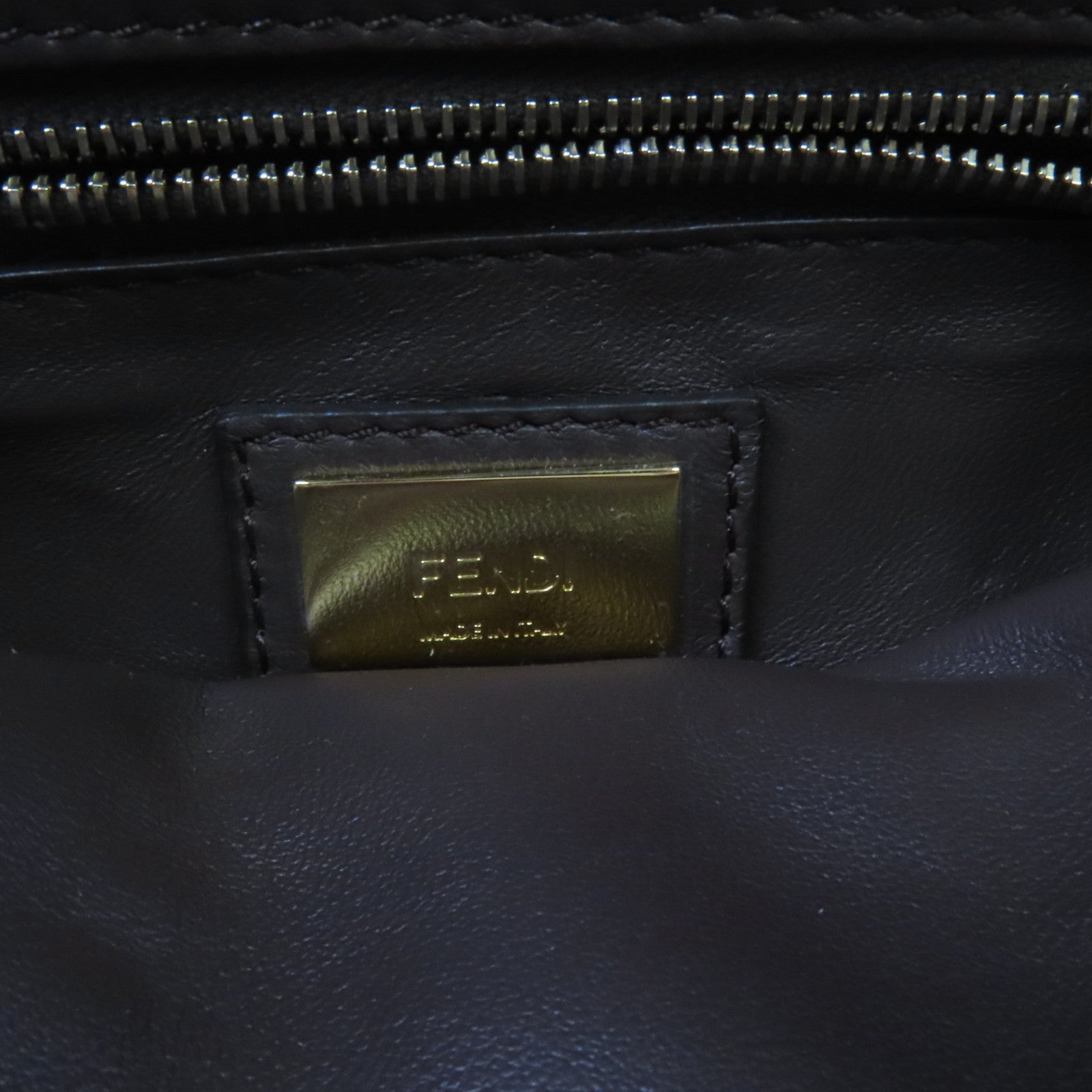 FENDI 蛇皮皮革Peekaboo金扣手挽肩背袋兩用袋