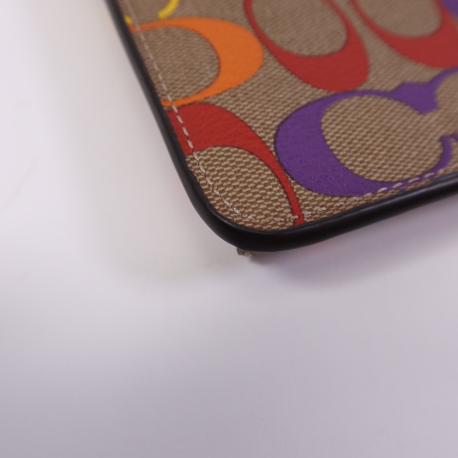 COACH 帆布Phone Case金扣肩背袋
