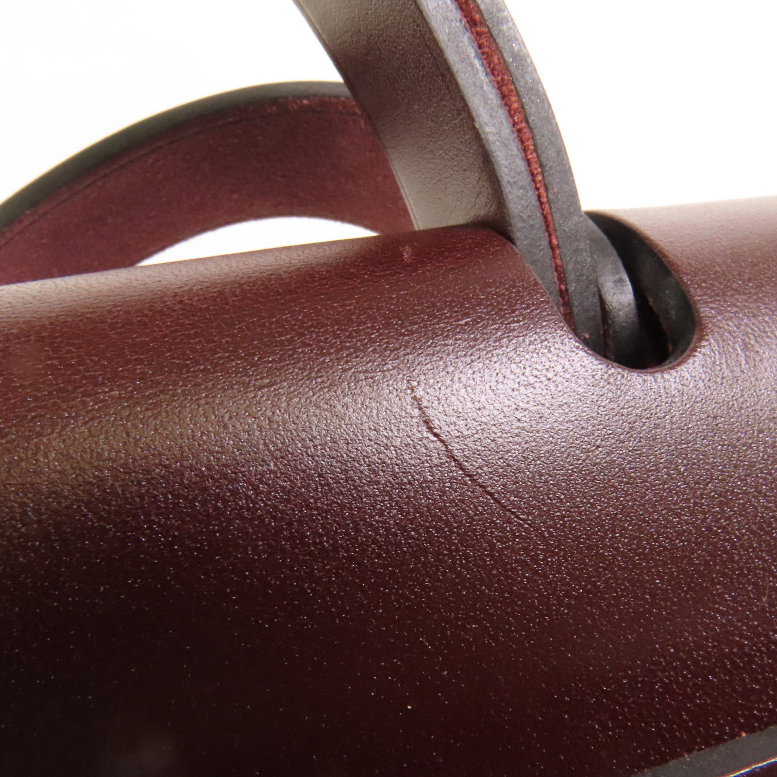 HERMES 帆布Herbag PM銀扣手挽肩背兩用袋Brique