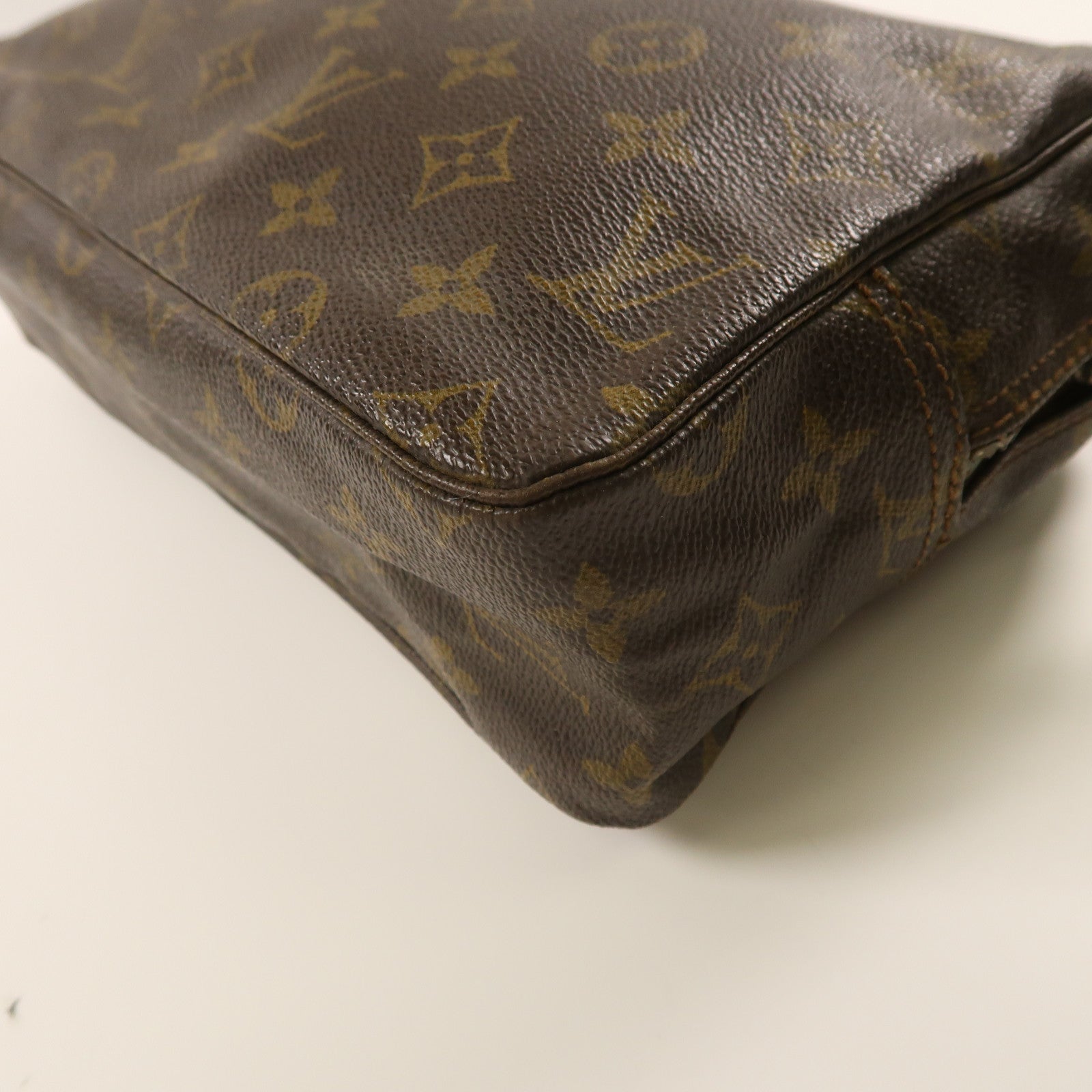 LOUIS VUITTON Monogram Trousse Toilette銀扣手拿包啡色