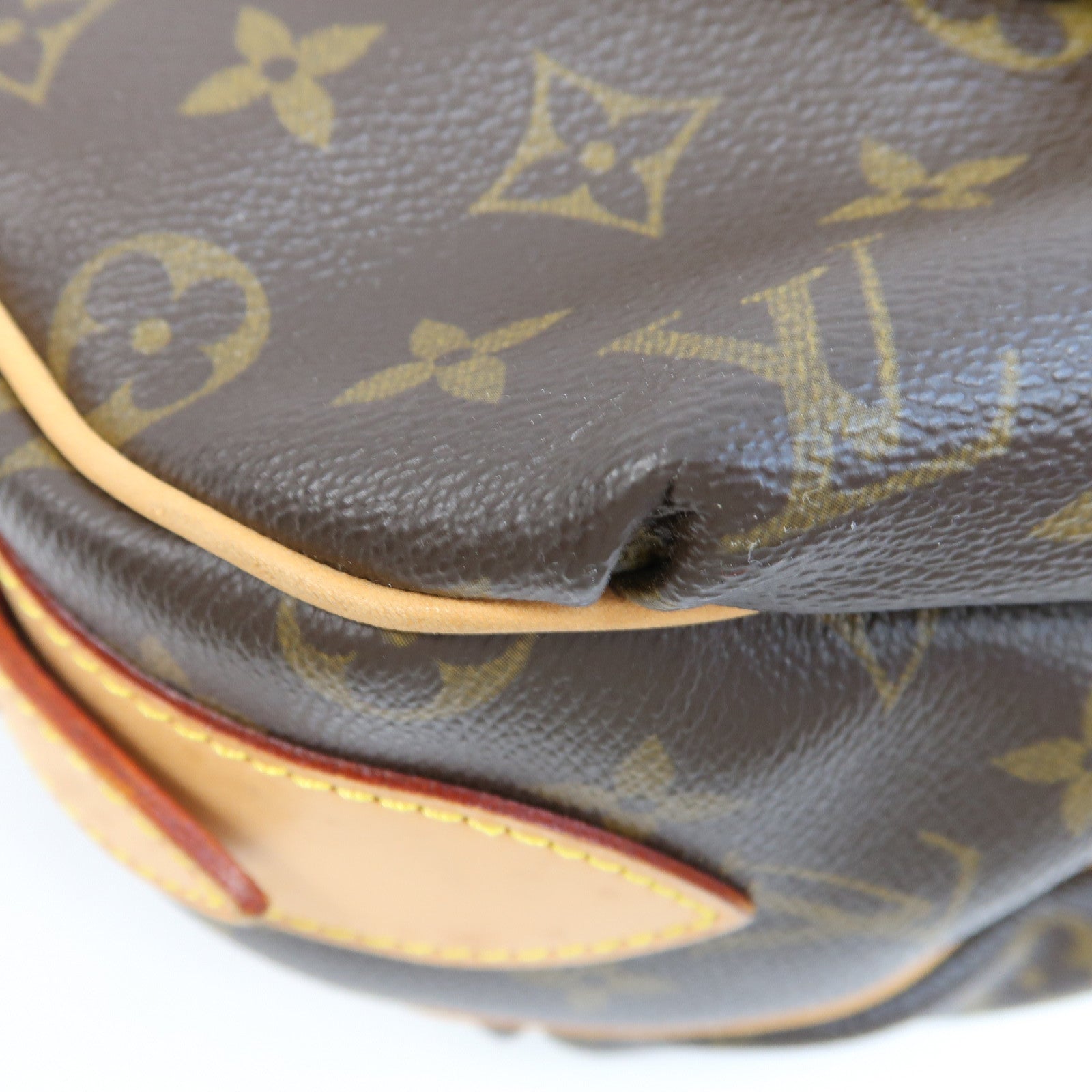 LOUIS VUITTON Monogram Tulum GM金扣肩背袋啡色