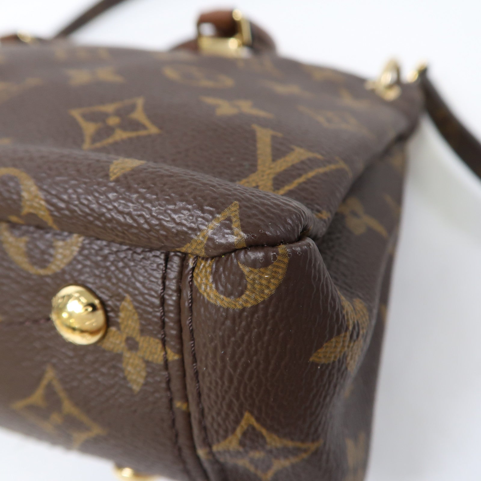 LOUIS VUITTON 【激減優惠】Monogram Pallas BB金扣手挽肩背兩用袋啡色