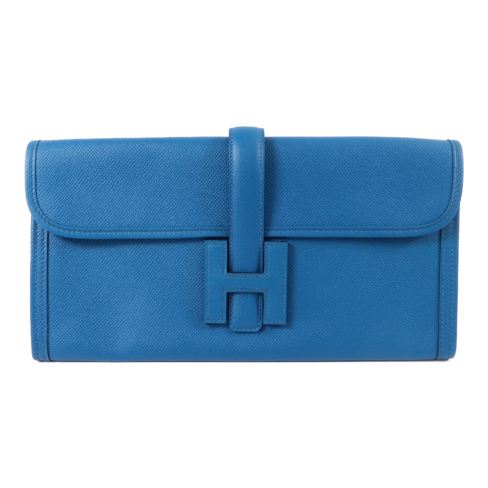 HERMES Swift皮革Jige Elan 29手拿包Bleu Zanzibar