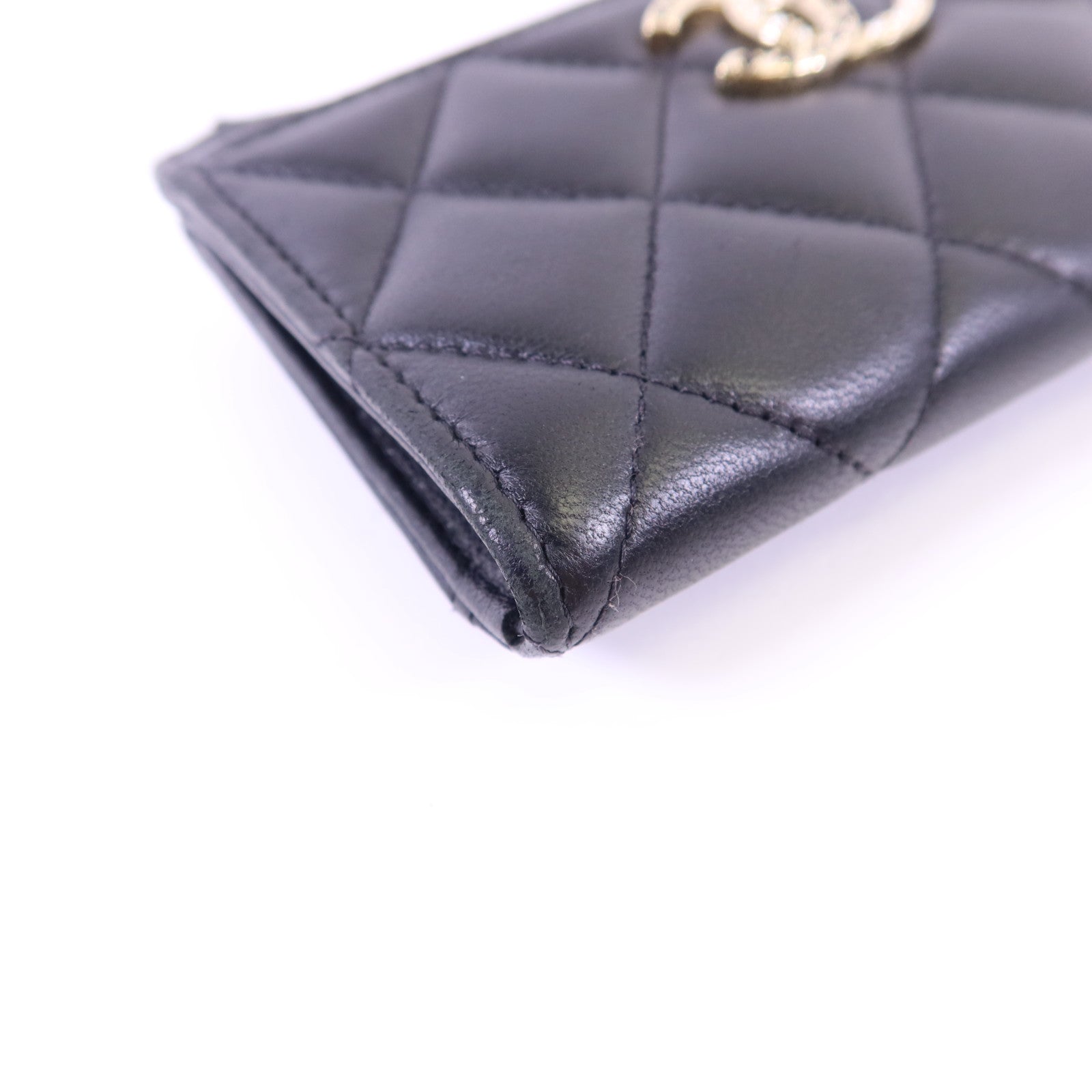 CHANEL 羊皮皮革Card Case金扣卡片套