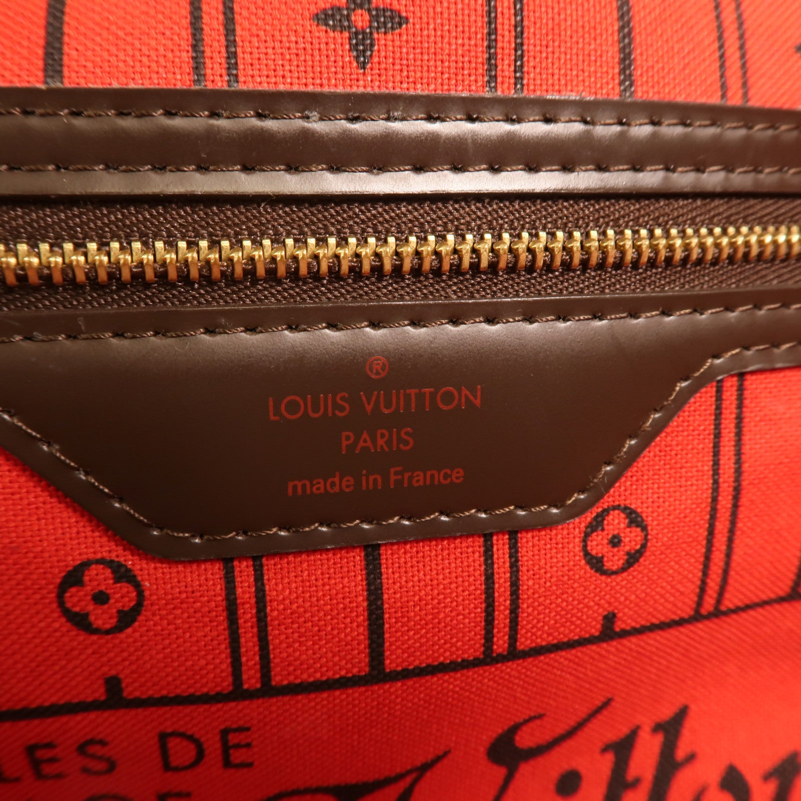 LOUIS VUITTON Damier Neverfull GM金扣肩背袋