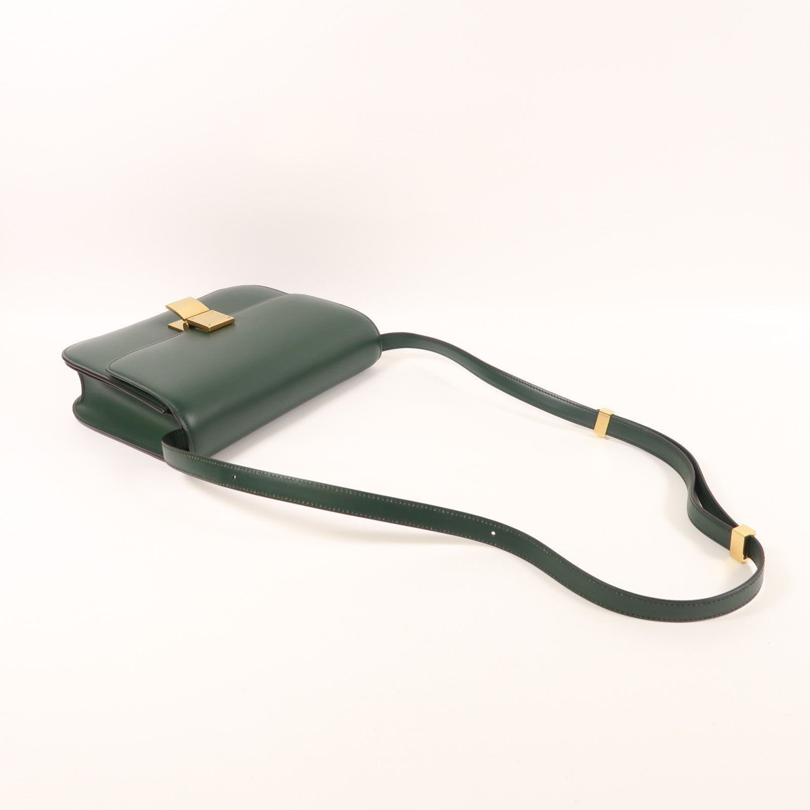 CELINE 牛皮皮革Classic Box金扣肩背袋
