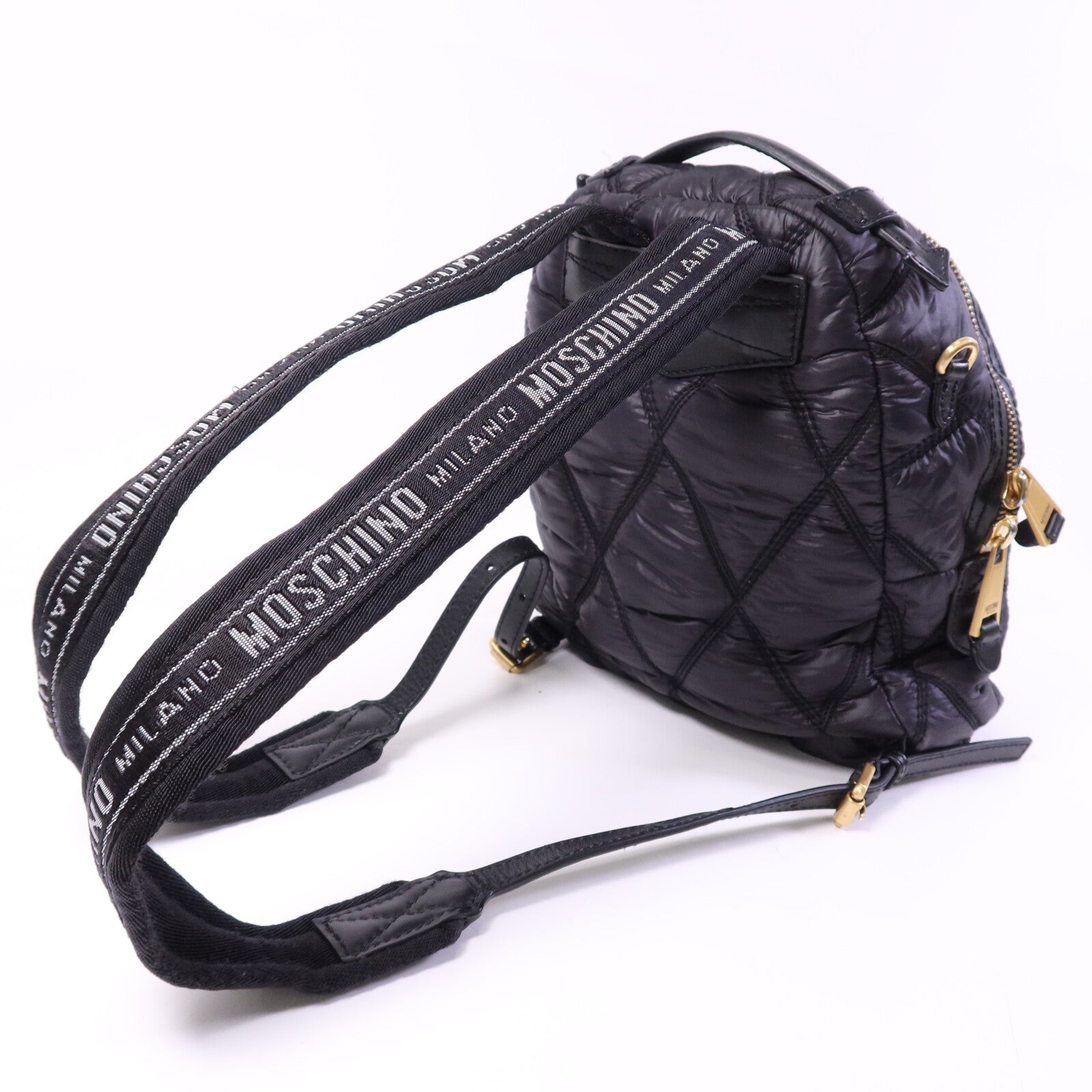MOSCHINO 尼龍Backpack金扣背包