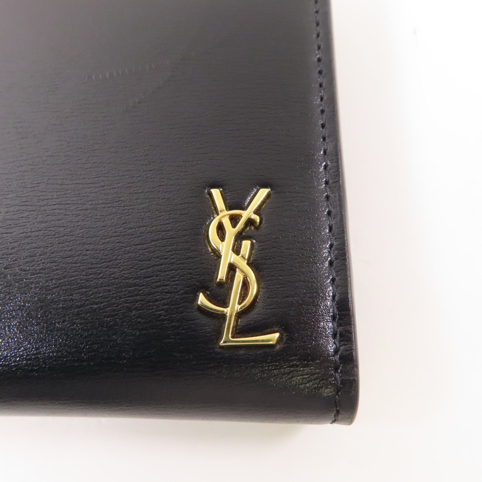 SAINT LAURENT 牛皮皮革Wallet金扣錢包