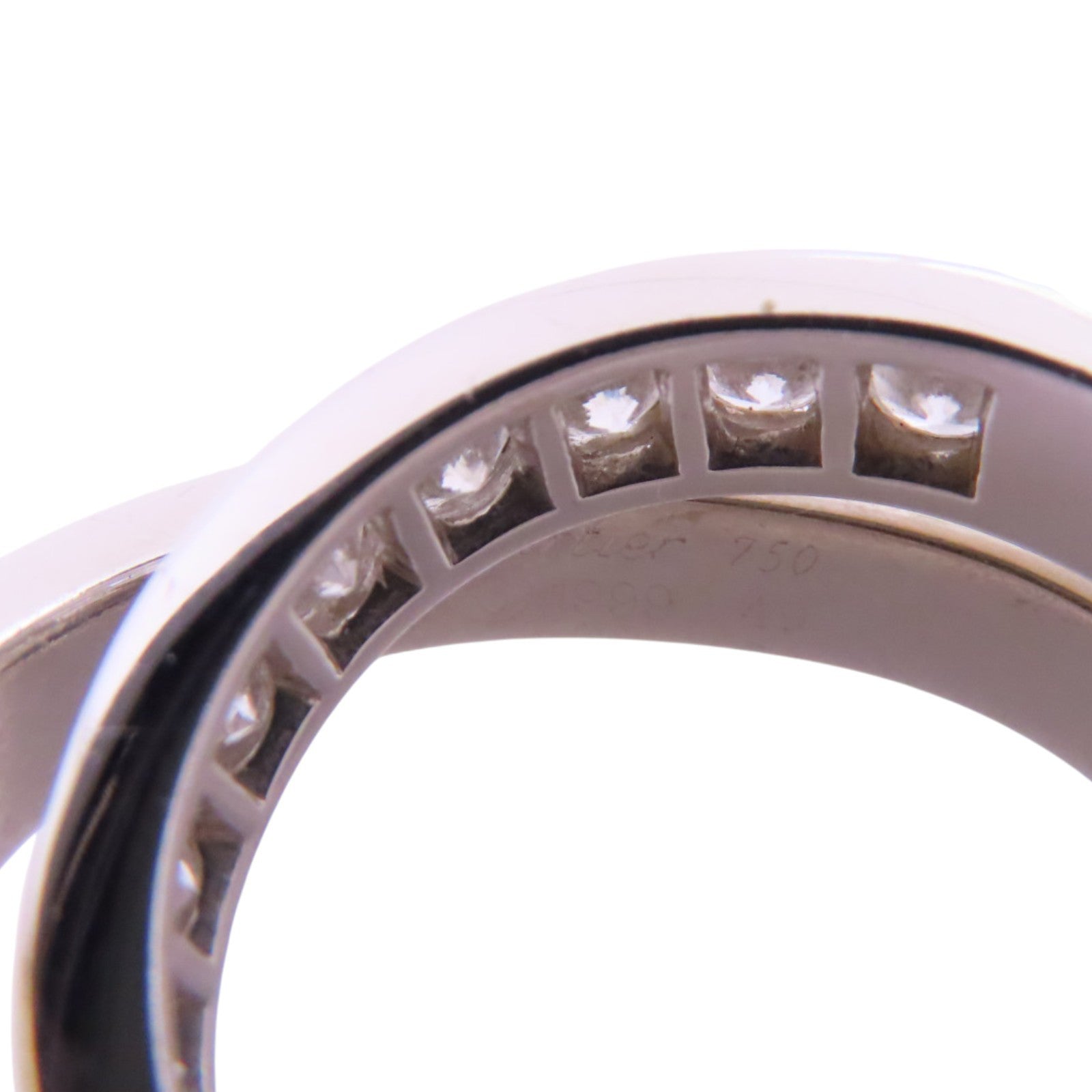 CARTIER 18K白金/鑽石Paris Nouvelle Vague Diamond Ring戒指#49/US#5