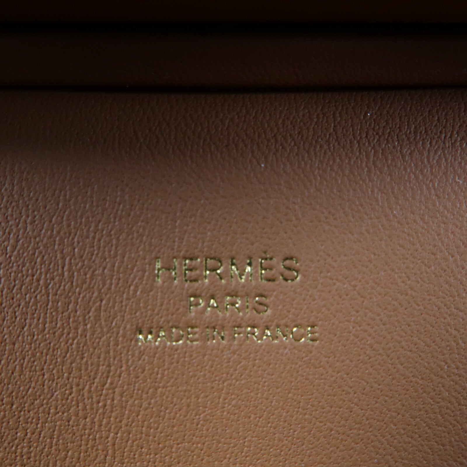 HERMES Swift皮革Mini Jypsiere銀扣肩背袋Gold