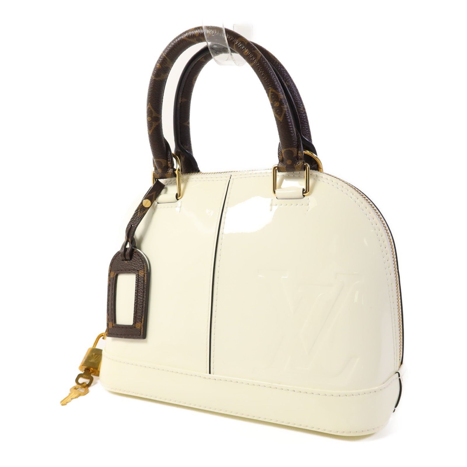 LOUIS VUITTON Vernis Alma BB金扣手挽肩背兩用袋