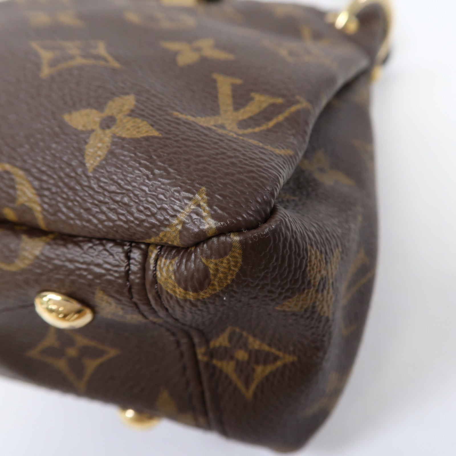 LOUIS VUITTON 【激減優惠】Monogram Pallas BB金扣手挽肩背兩用袋啡色