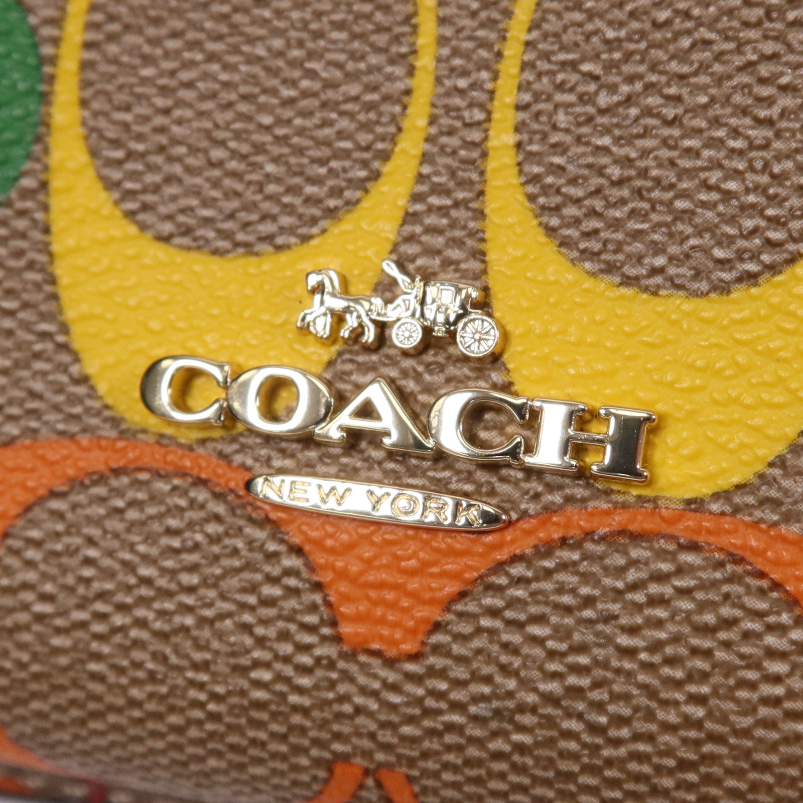 COACH 帆布Phone Case金扣肩背袋